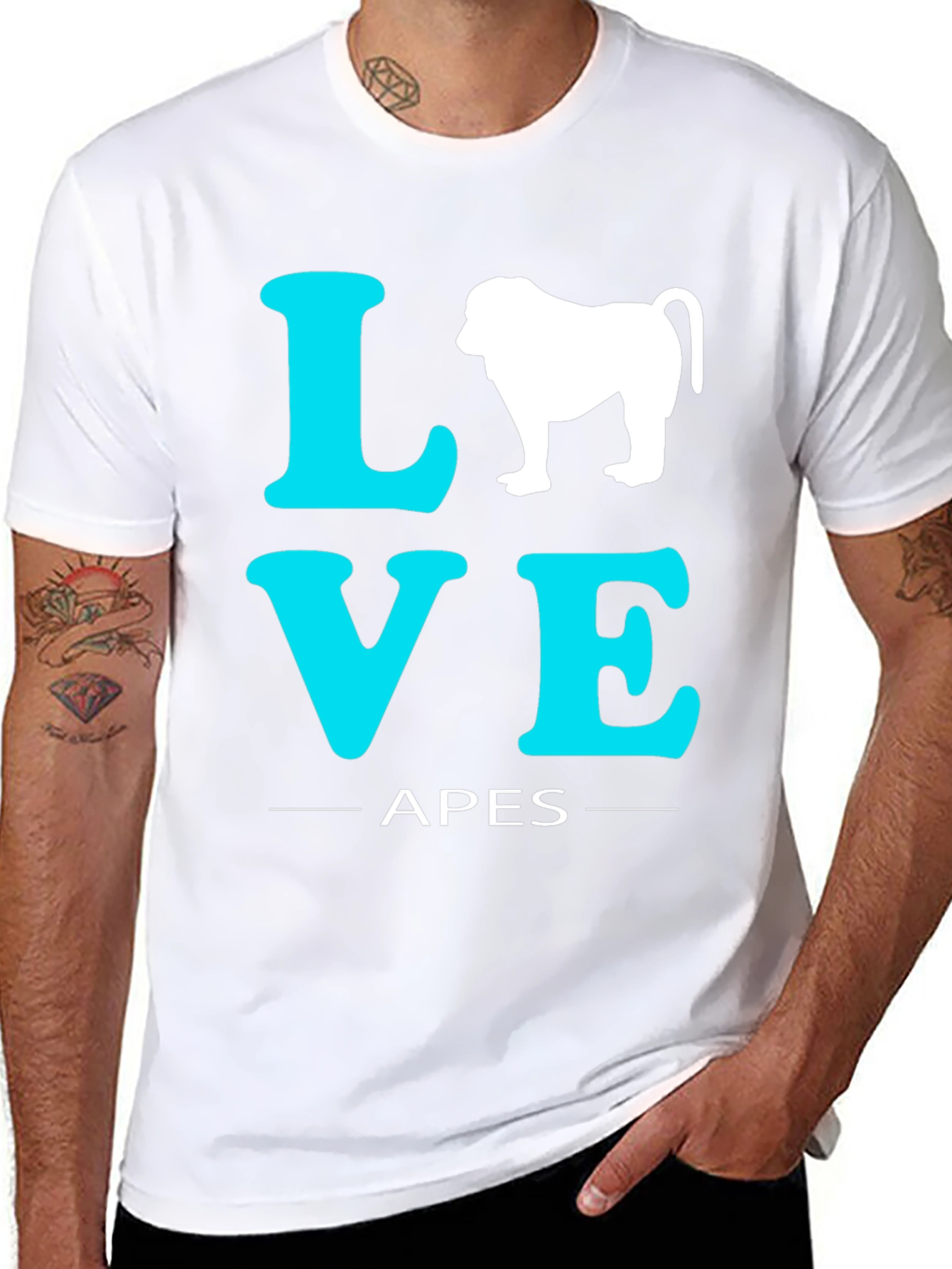 Love Apes Graphic Tee - Cool Monkey T-Shirt