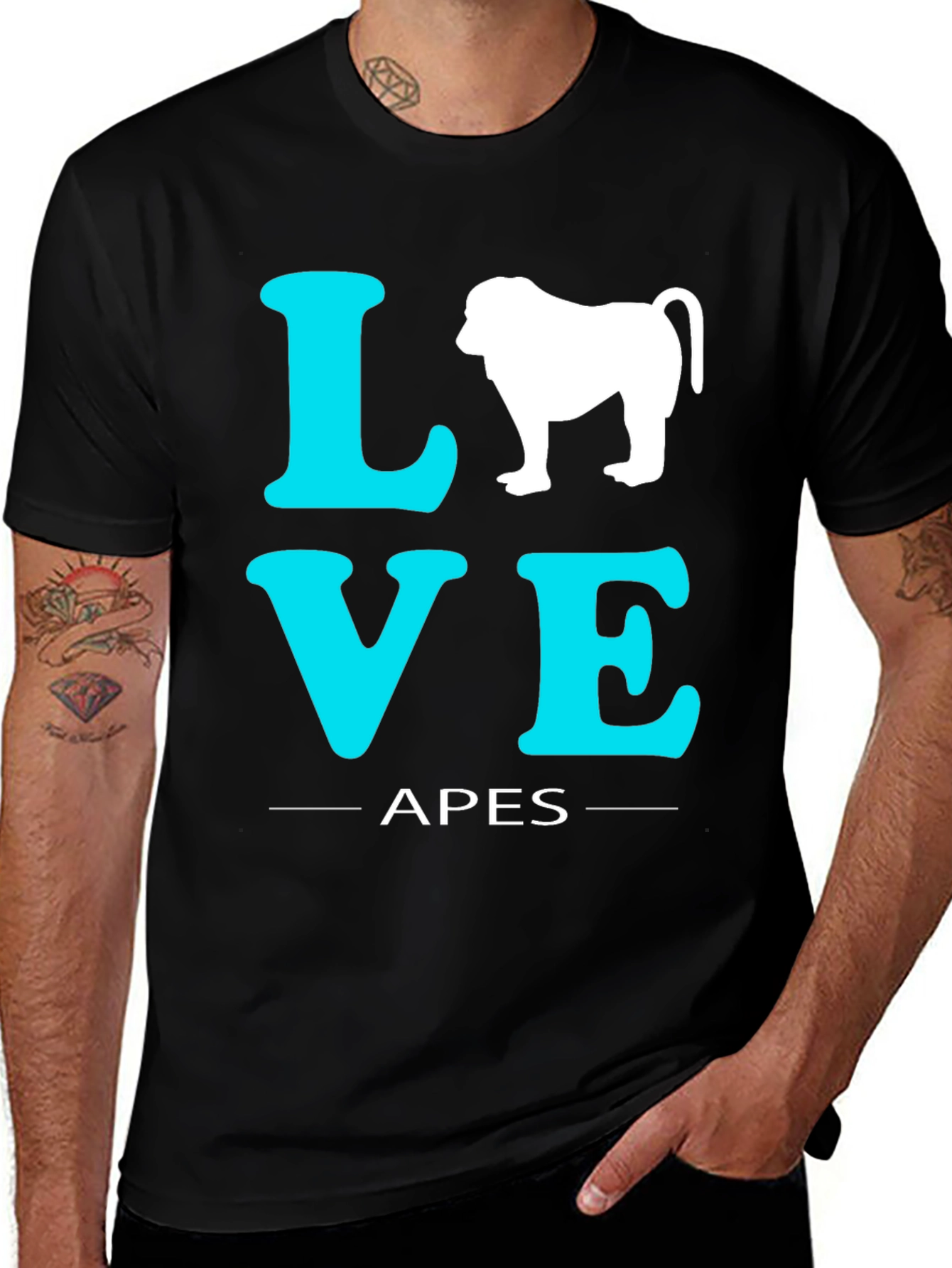 Love Apes Graphic Tee - Cool Monkey T-Shirt