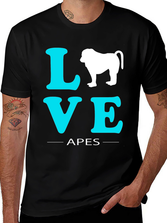 Love Apes Graphic Tee - Cool Monkey T-Shirt
