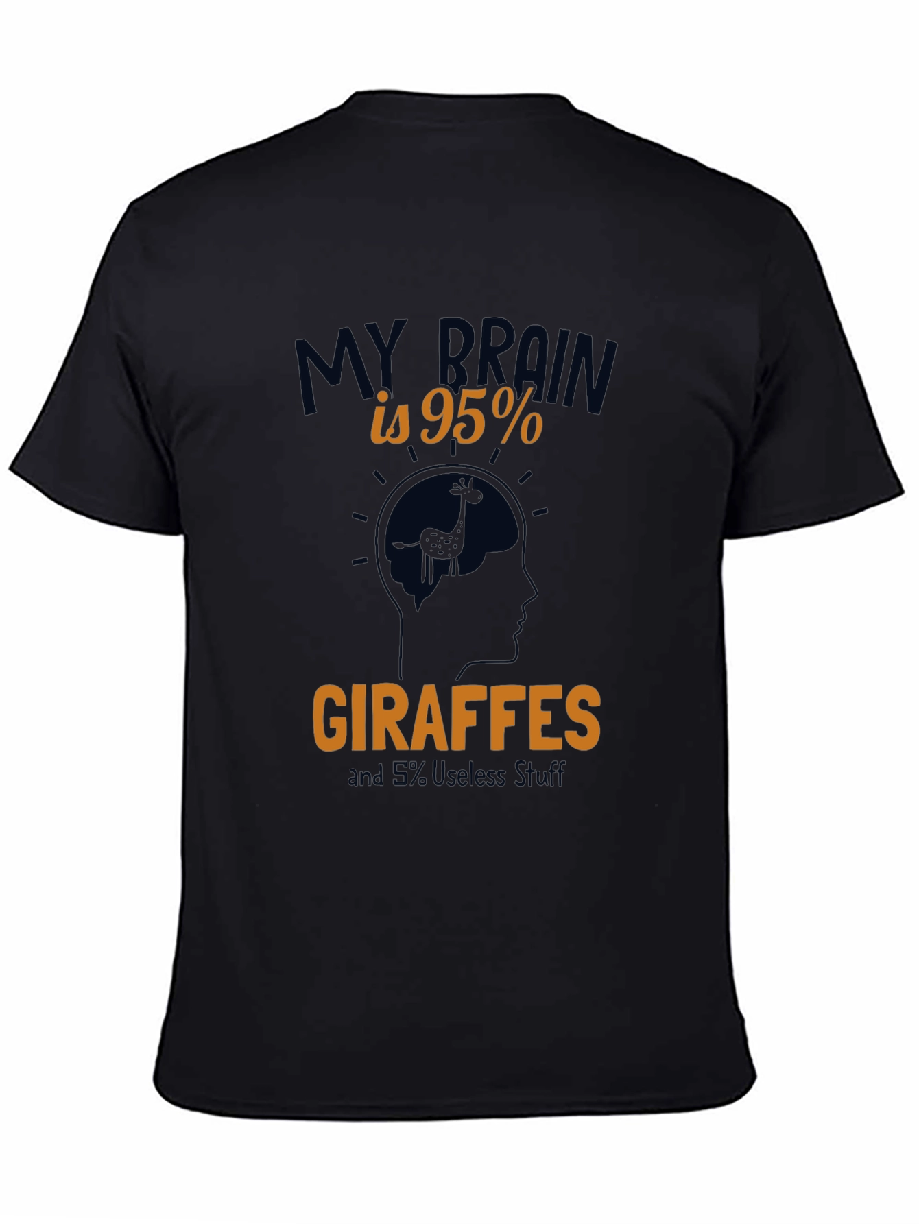 Giraffe Brain Funny Graphic T-Shirt