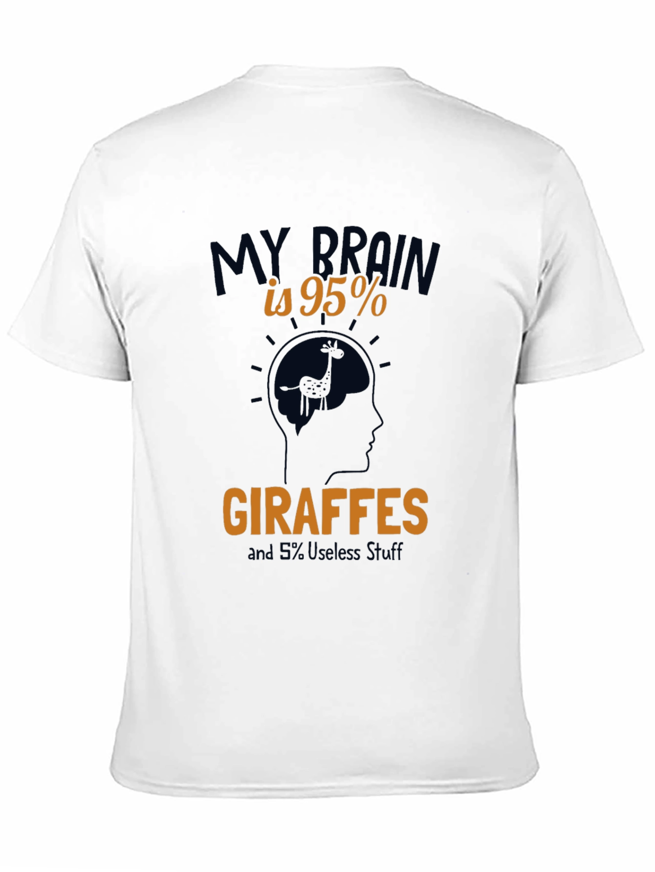 Giraffe Brain Funny Graphic T-Shirt