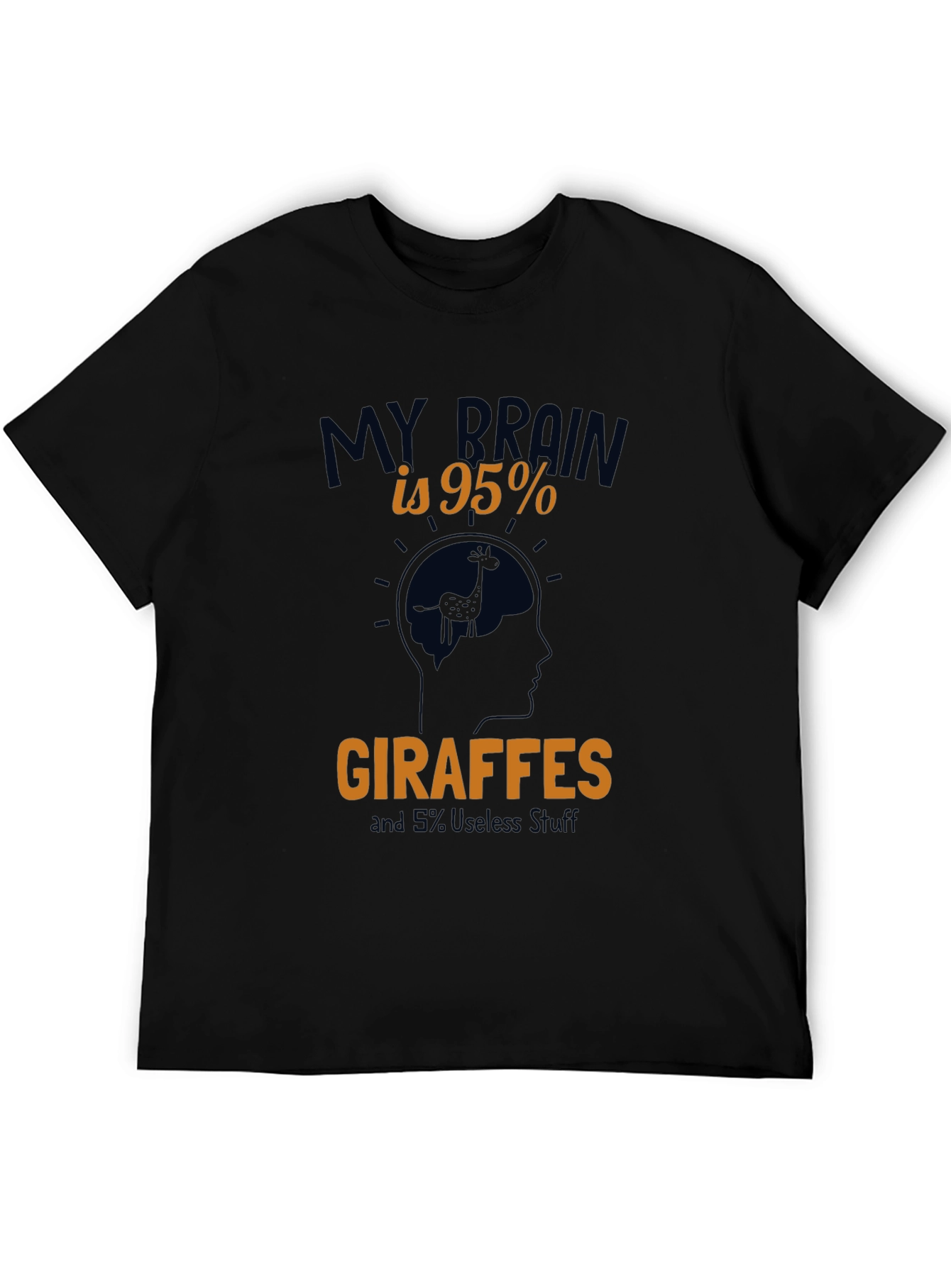 Giraffe Brain Funny Graphic T-Shirt