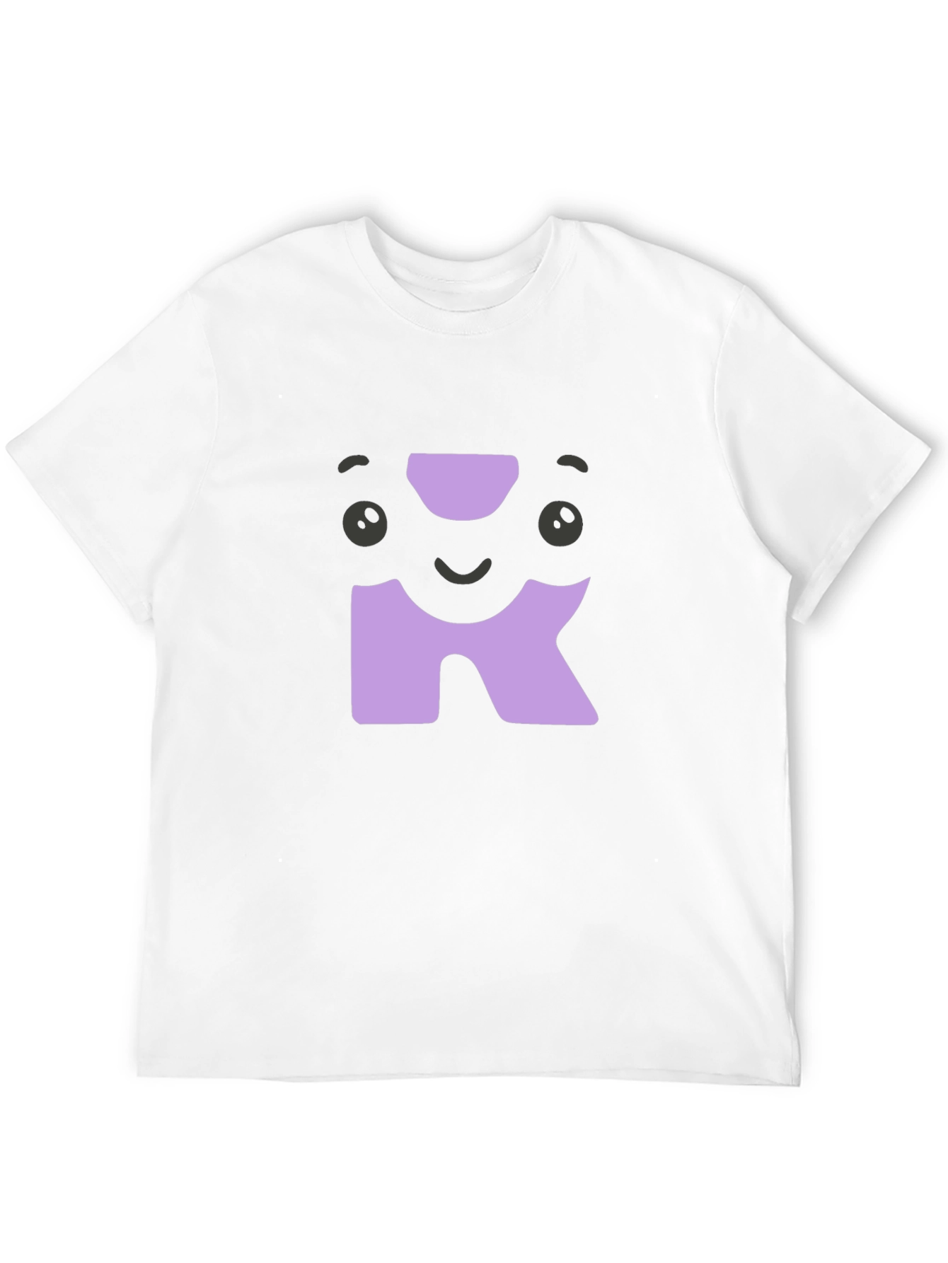 Cute Character Initial R Black T-Shirt