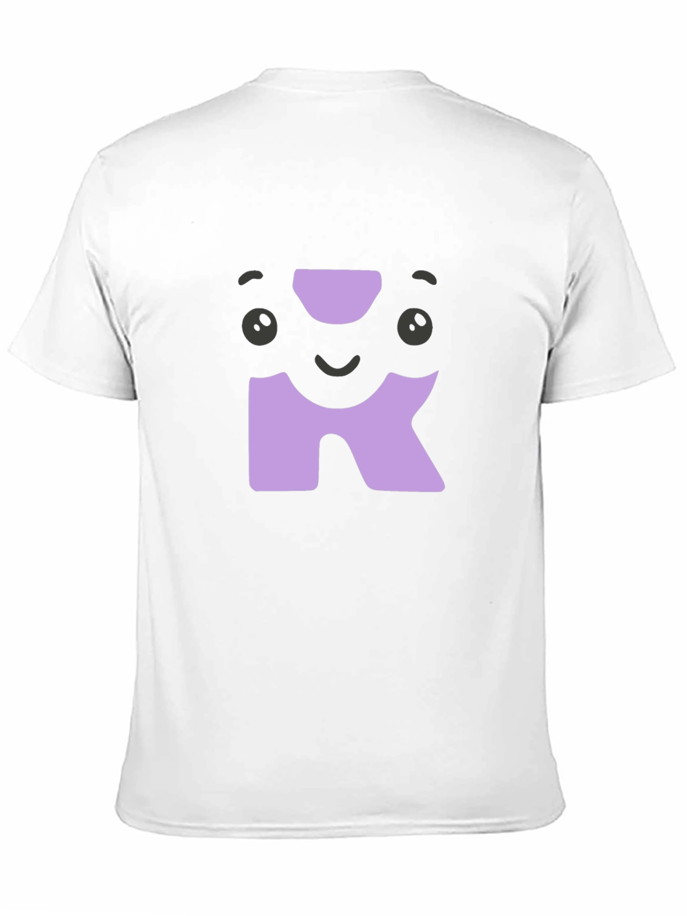 Cute Character Initial R Black T-Shirt