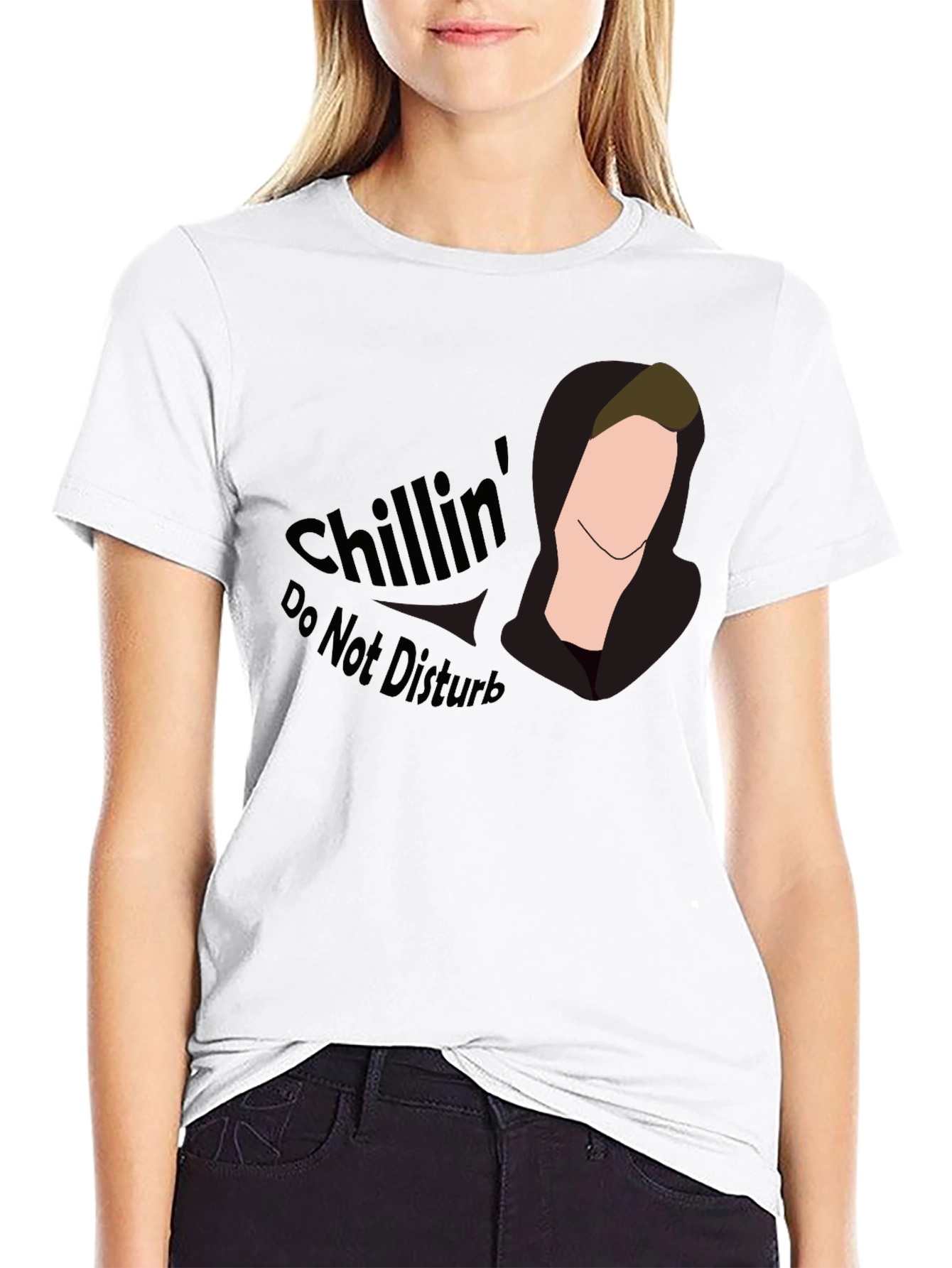 Chillin Tee - Do Not Disturb Black Graphic T-Shirt