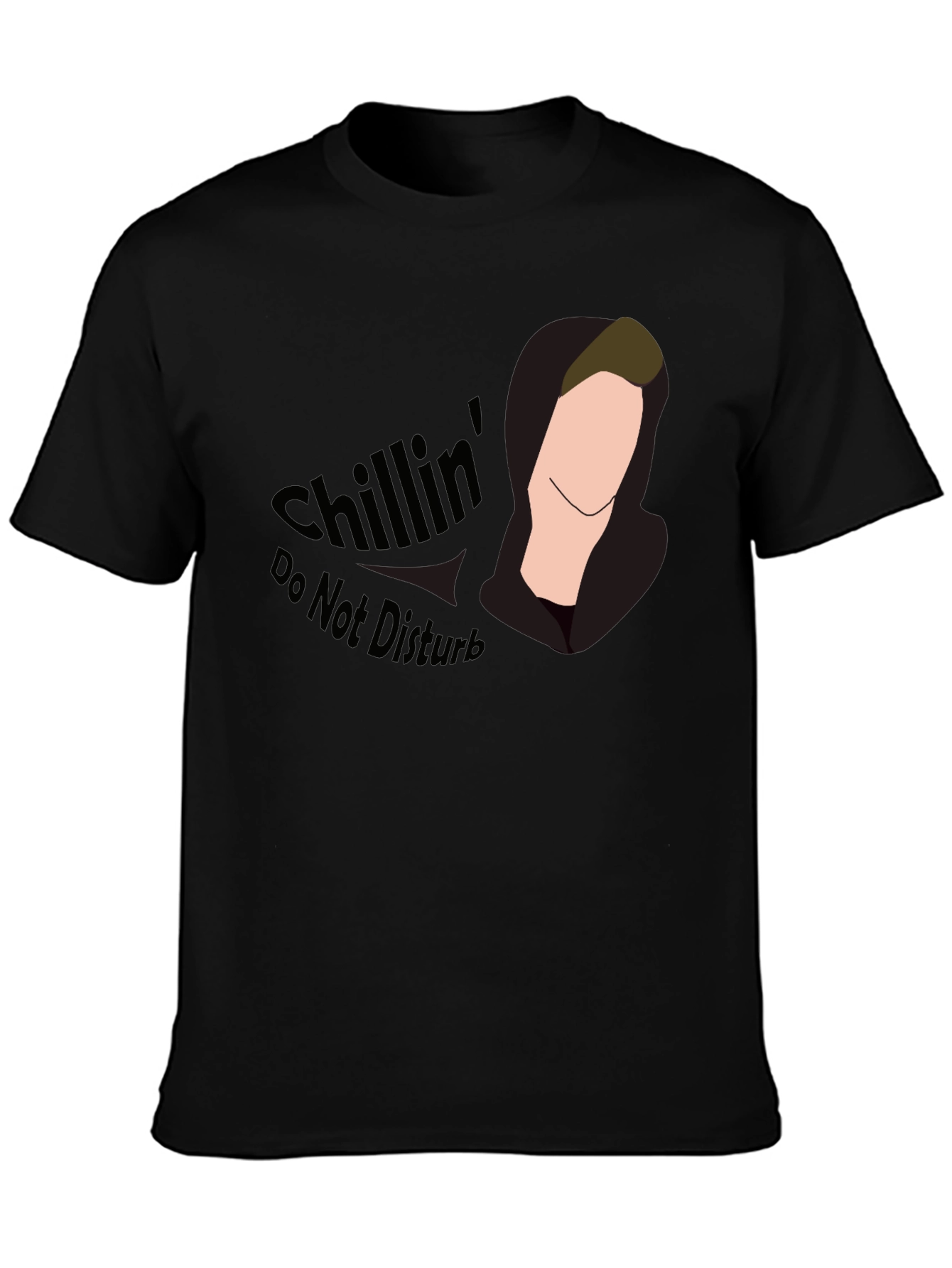 Chillin Tee - Do Not Disturb Black Graphic T-Shirt