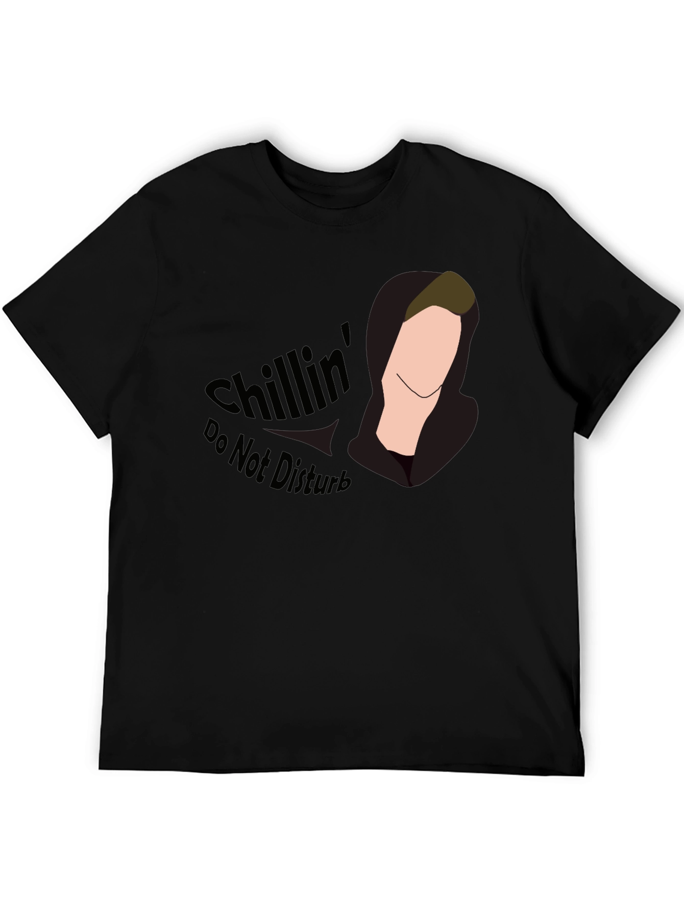 Chillin Tee - Do Not Disturb Black Graphic T-Shirt