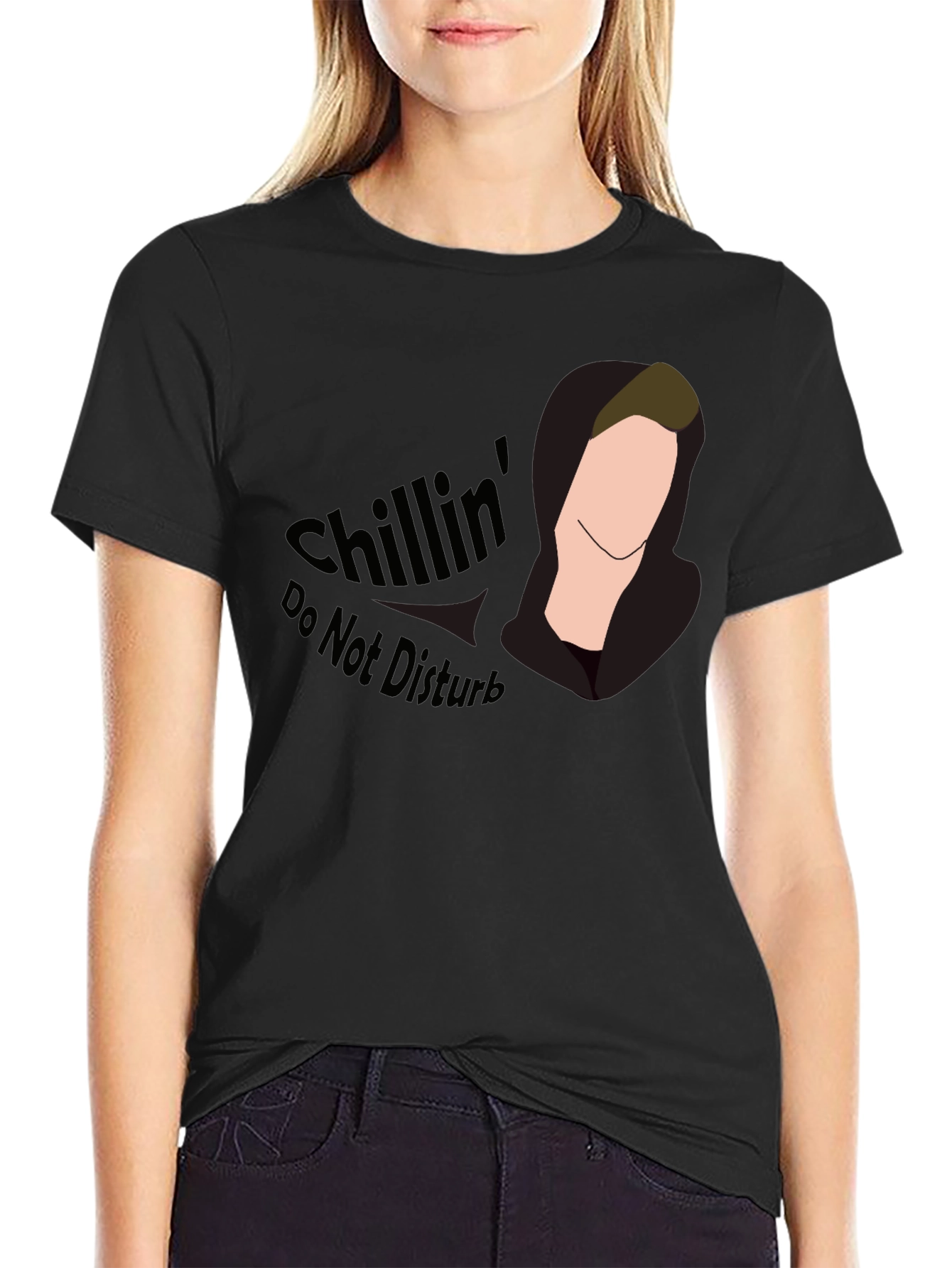 Chillin Tee - Do Not Disturb Black Graphic T-Shirt