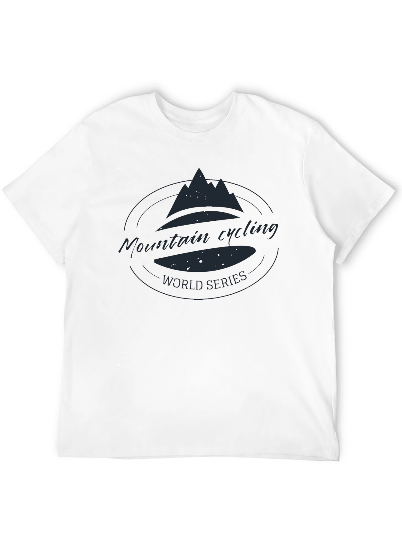 Mountain Cycling Series Black Graphic T-Shirt