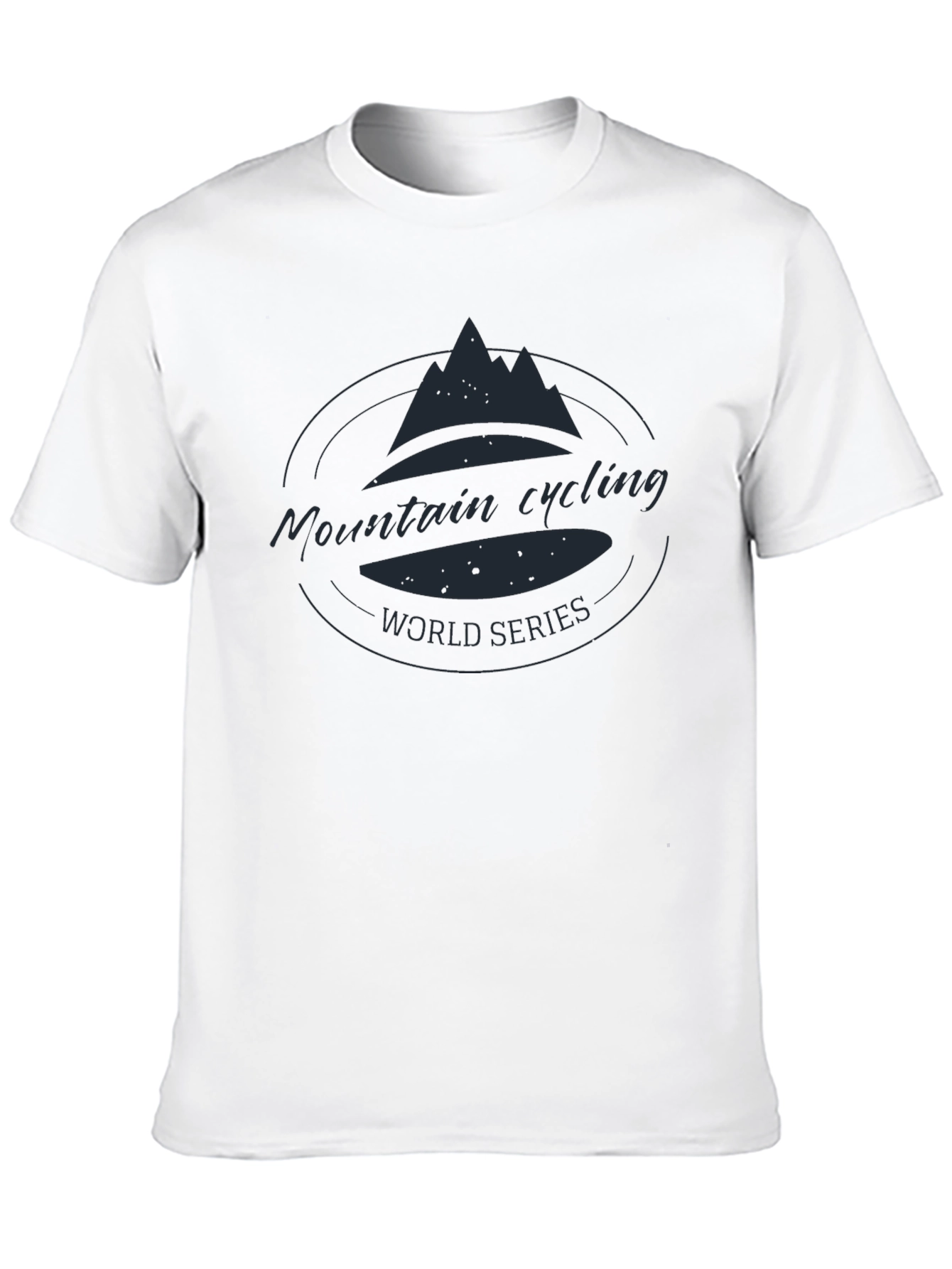 Mountain Cycling Series Black Graphic T-Shirt