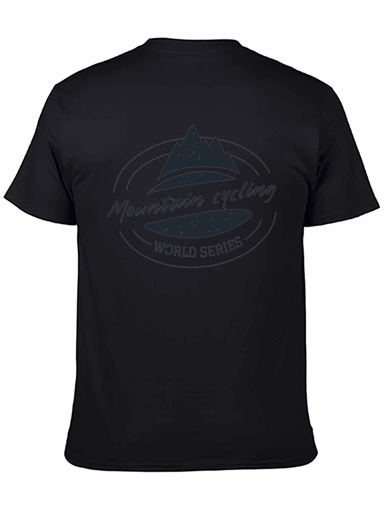 Mountain Cycling Series Black Graphic T-Shirt