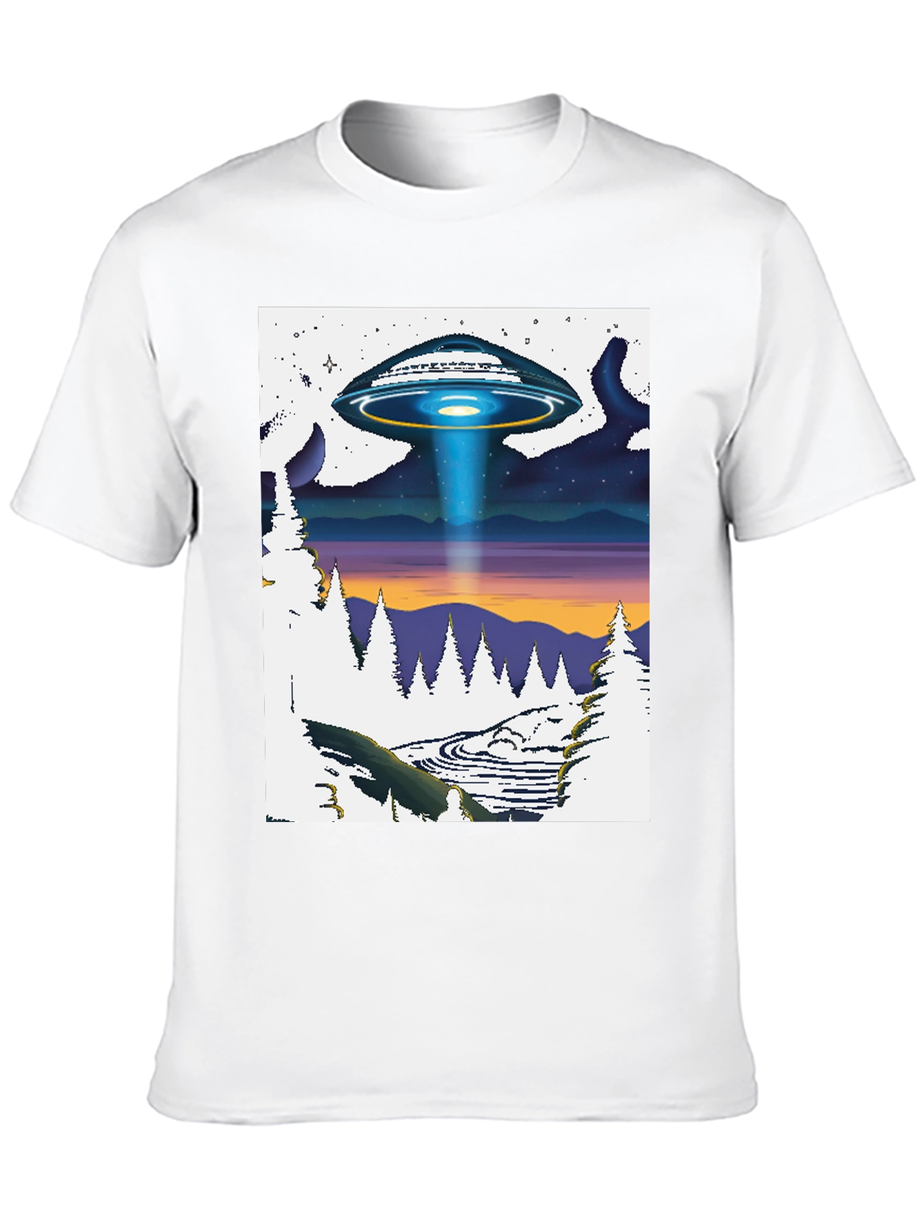 UFO Landscape T-Shirt - Sci-Fi Adventure Tee
