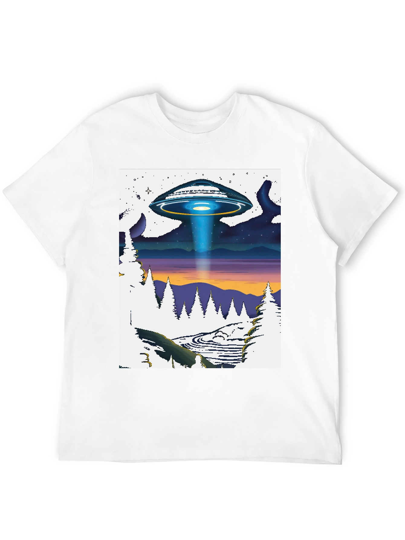 UFO Landscape T-Shirt - Sci-Fi Adventure Tee
