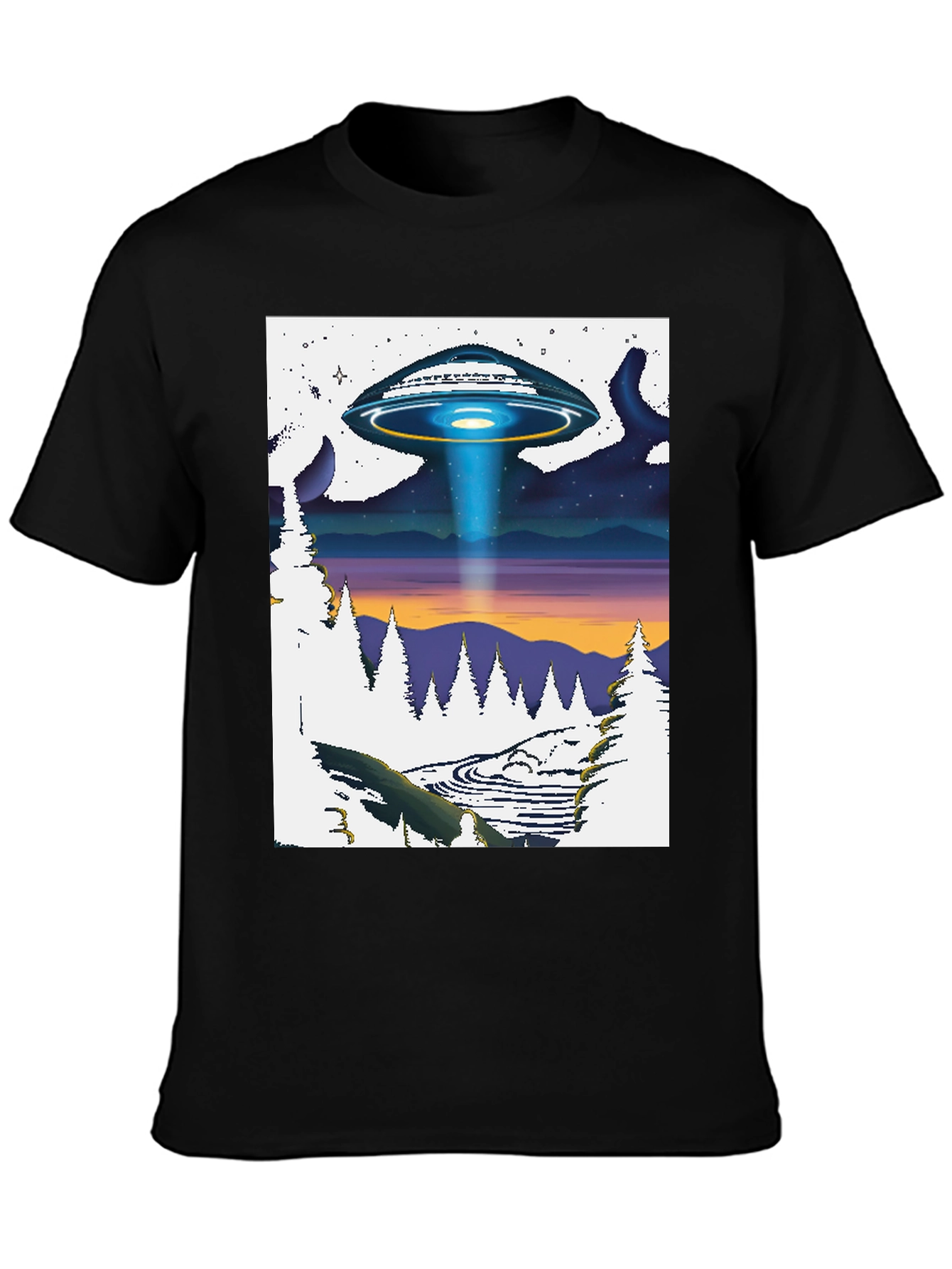 UFO Landscape T-Shirt - Sci-Fi Adventure Tee