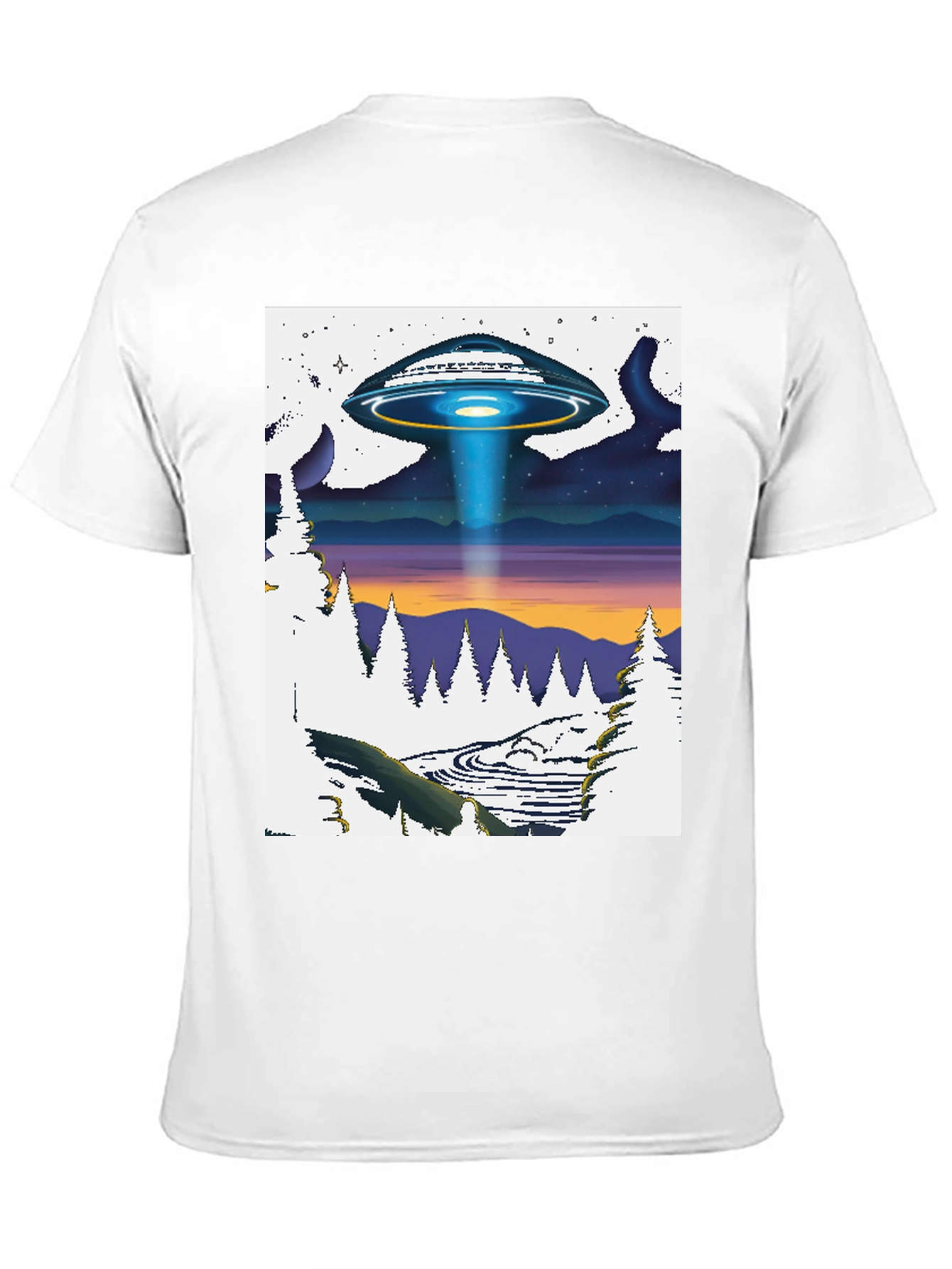 UFO Landscape T-Shirt - Sci-Fi Adventure Tee