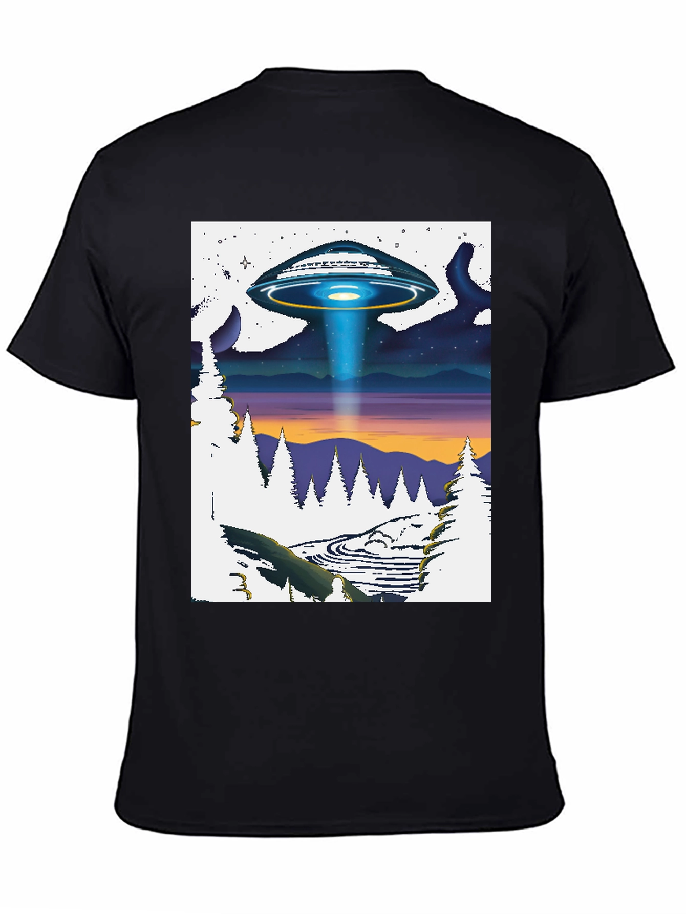 UFO Landscape T-Shirt - Sci-Fi Adventure Tee