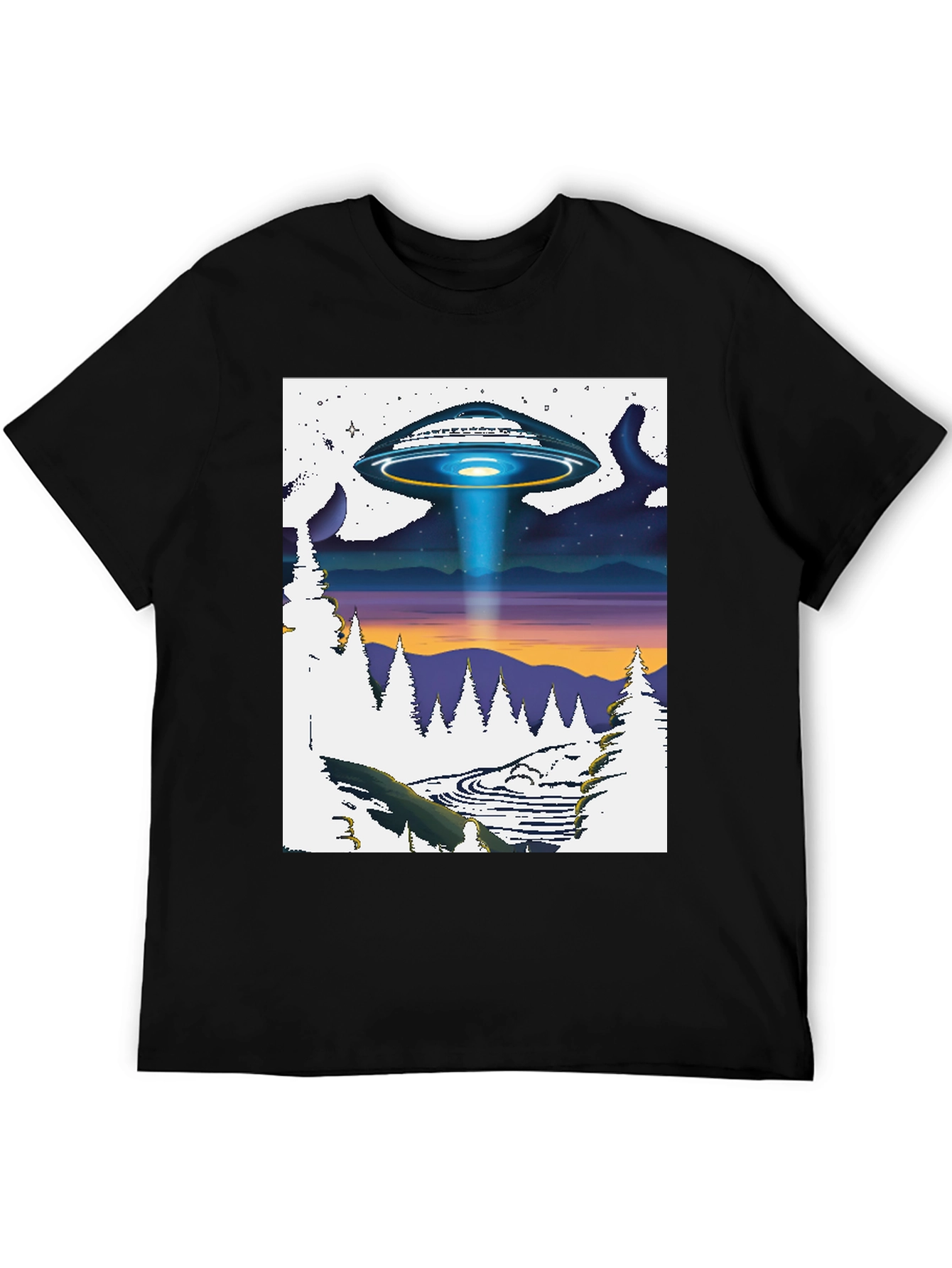 UFO Landscape T-Shirt - Sci-Fi Adventure Tee