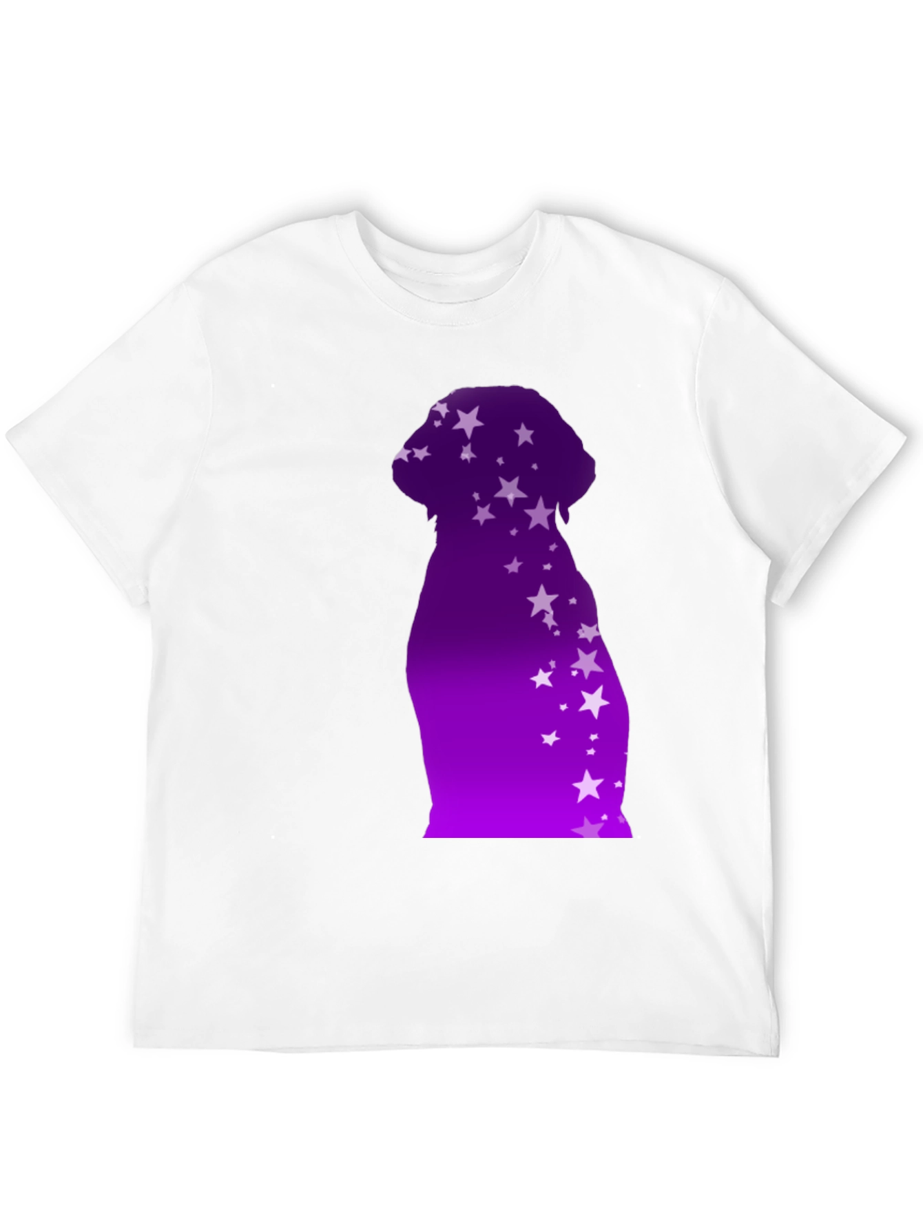 Dog Starry Silhouette T-Shirt - Modern Graphic Tee