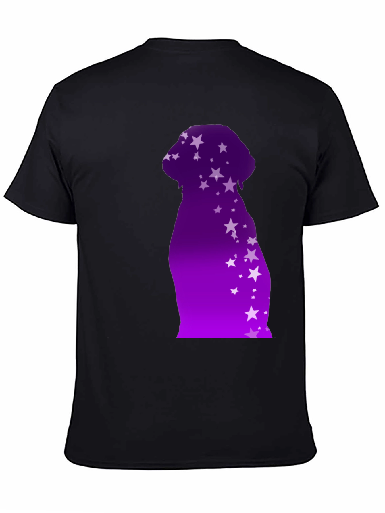 Dog Starry Silhouette T-Shirt - Modern Graphic Tee