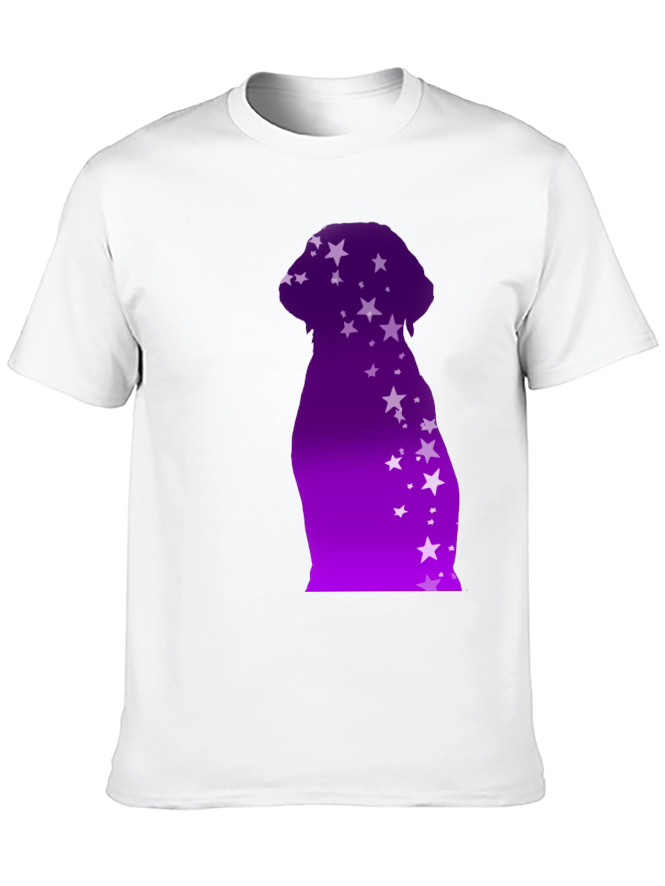 Dog Starry Silhouette T-Shirt - Modern Graphic Tee