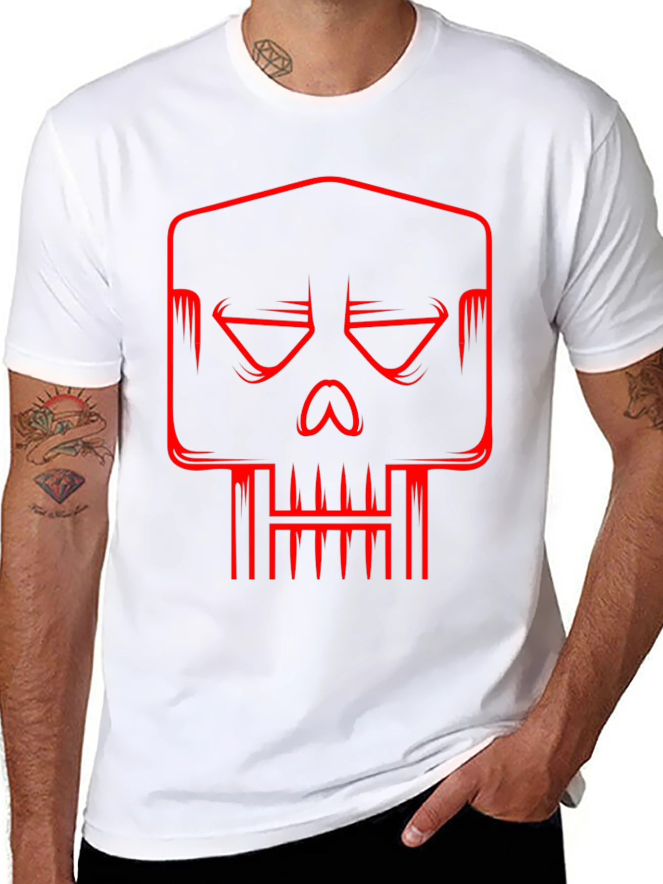 Red Skull Graphic Black T-Shirt