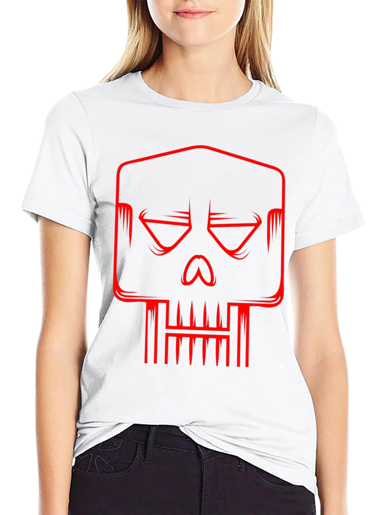 Red Skull Graphic Black T-Shirt