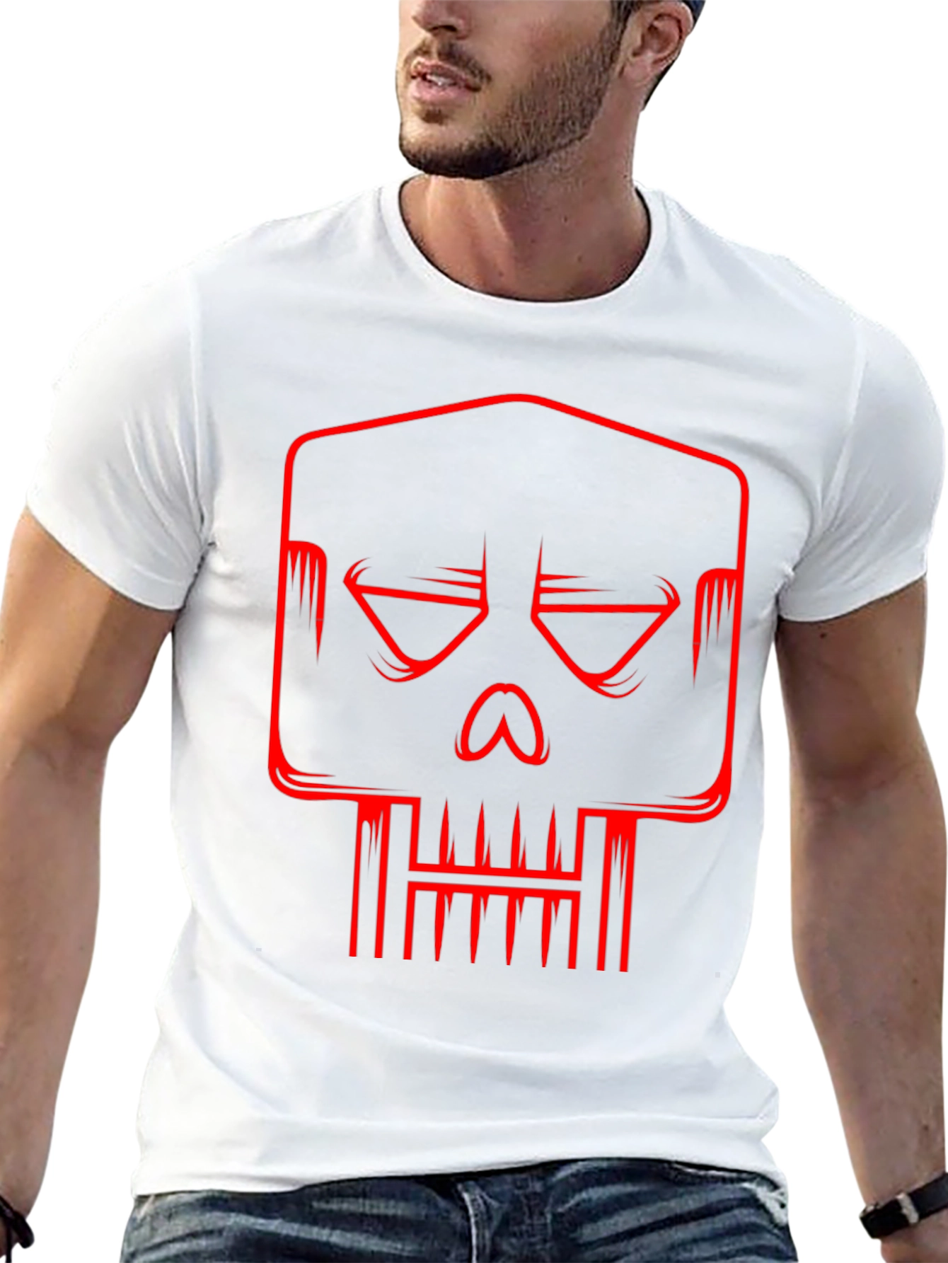 Red Skull Graphic Black T-Shirt
