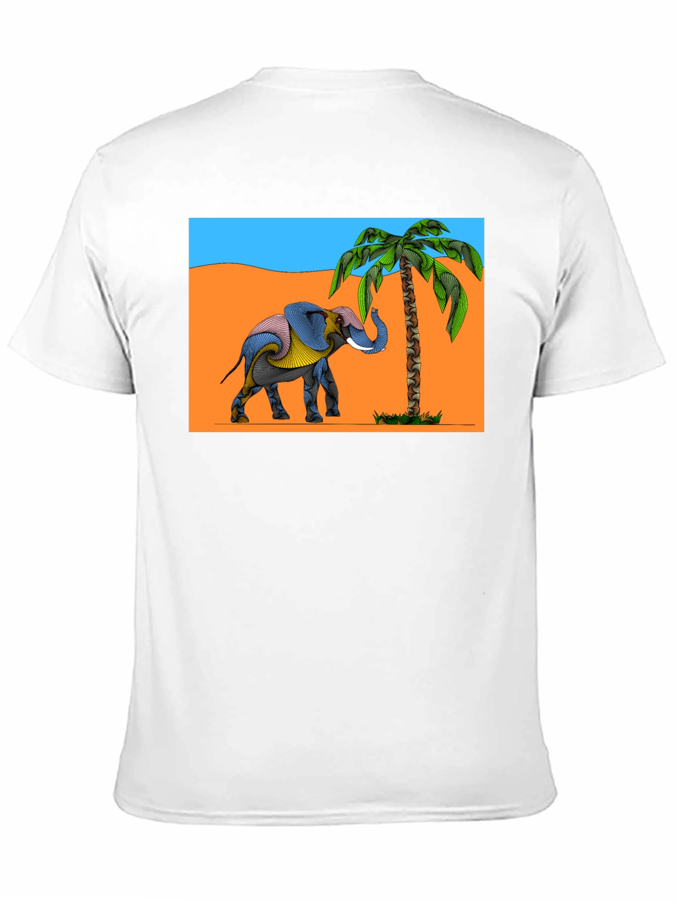 Elephant & Palm Tree Graphic Tee