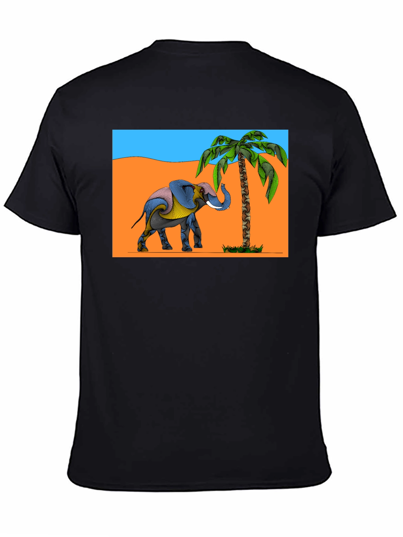 Elephant & Palm Tree Graphic Tee