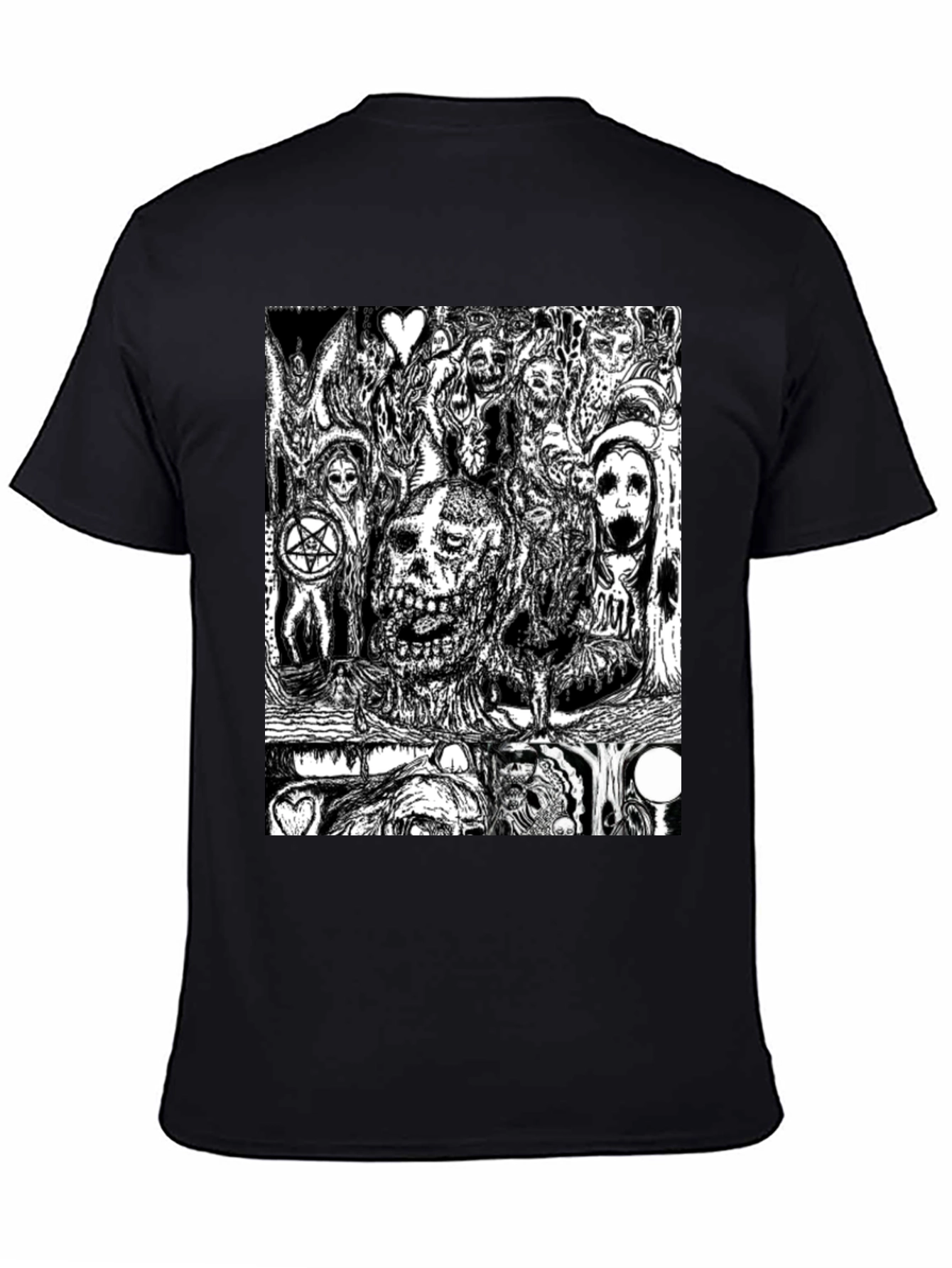 Skull Graphic Tee - Black Cotton Comfort