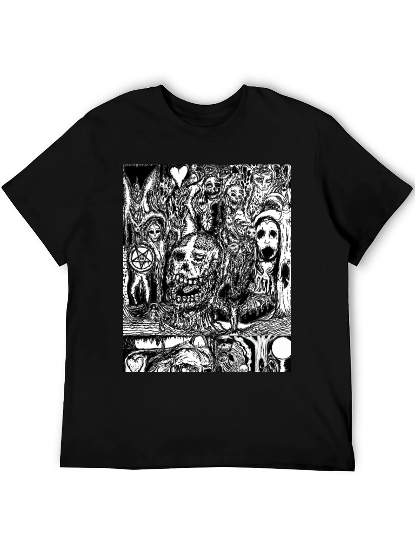 Skull Graphic Tee - Black Cotton Comfort