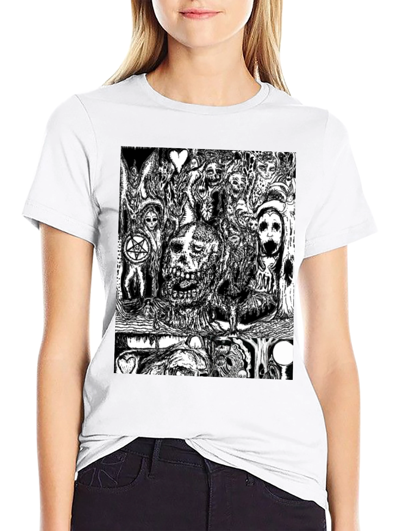 Skull Graphic Tee - Black Cotton Comfort