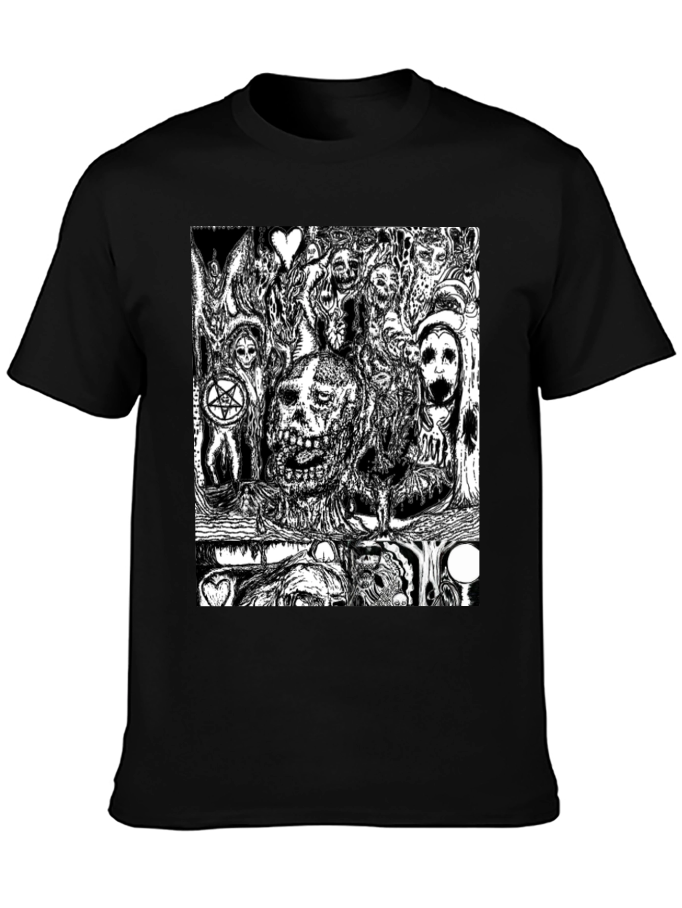 Skull Graphic Tee - Black Cotton Comfort