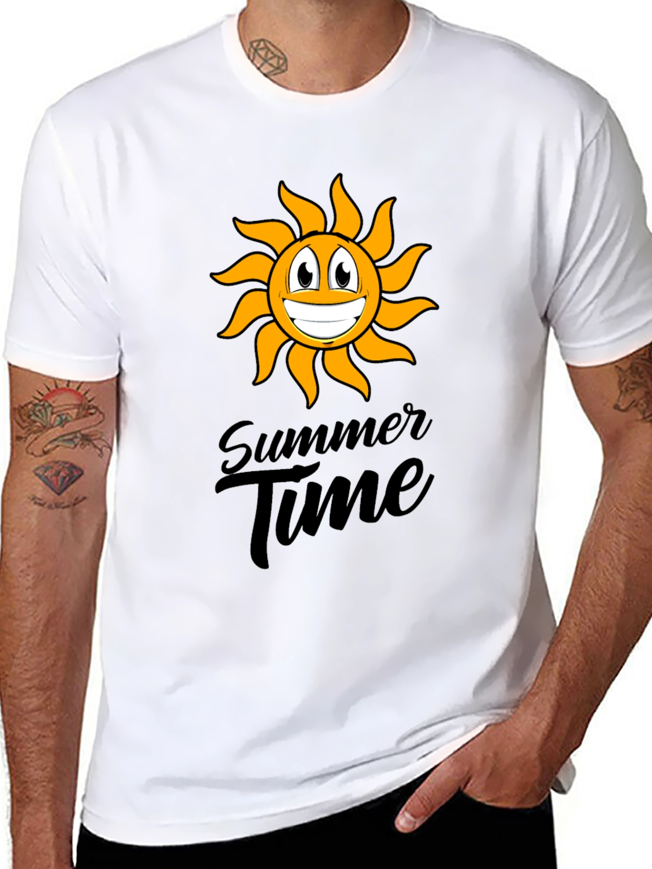 Summer Time T-Shirt - Smiling Sun Design