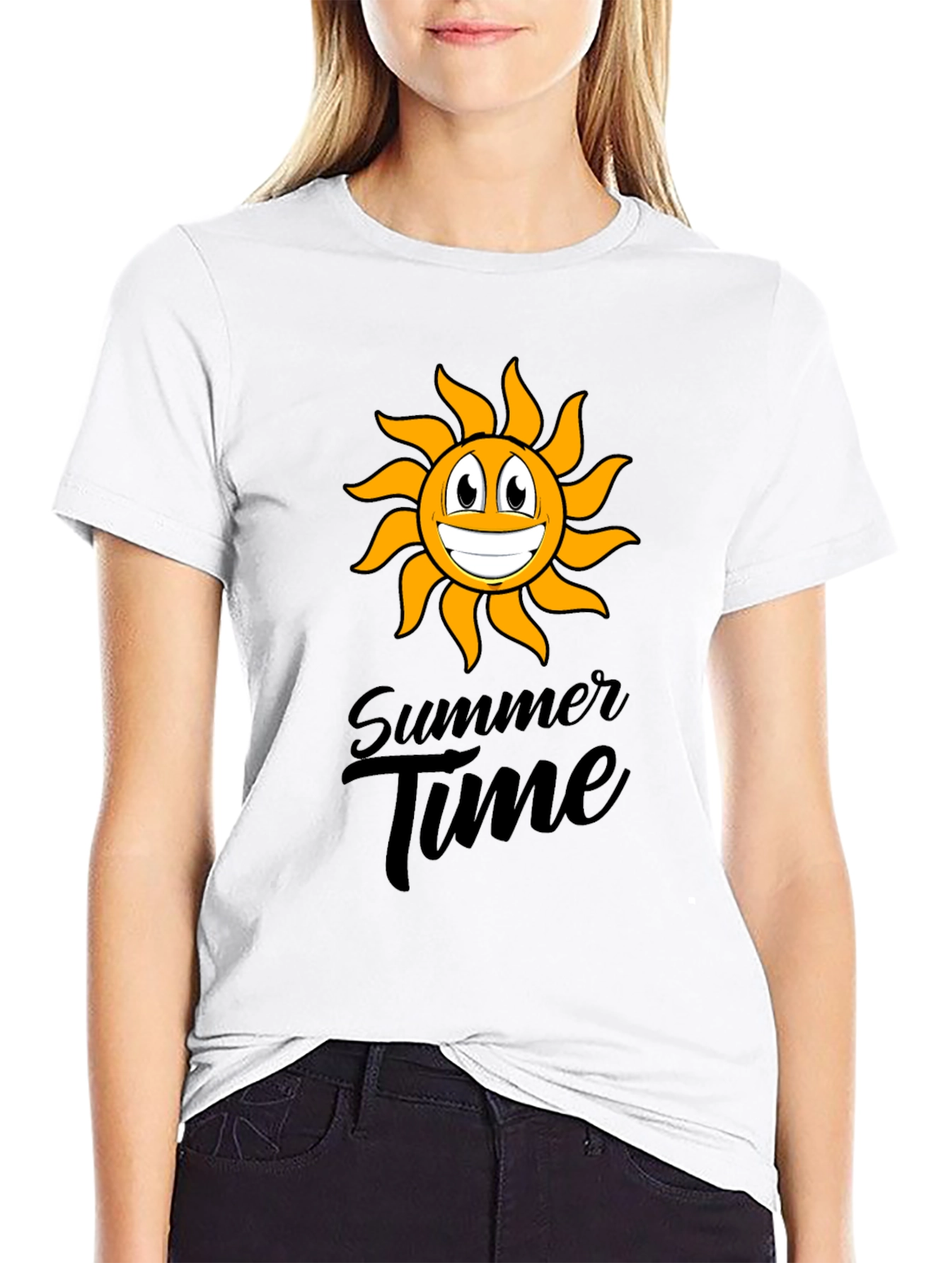 Summer Time T-Shirt - Smiling Sun Design