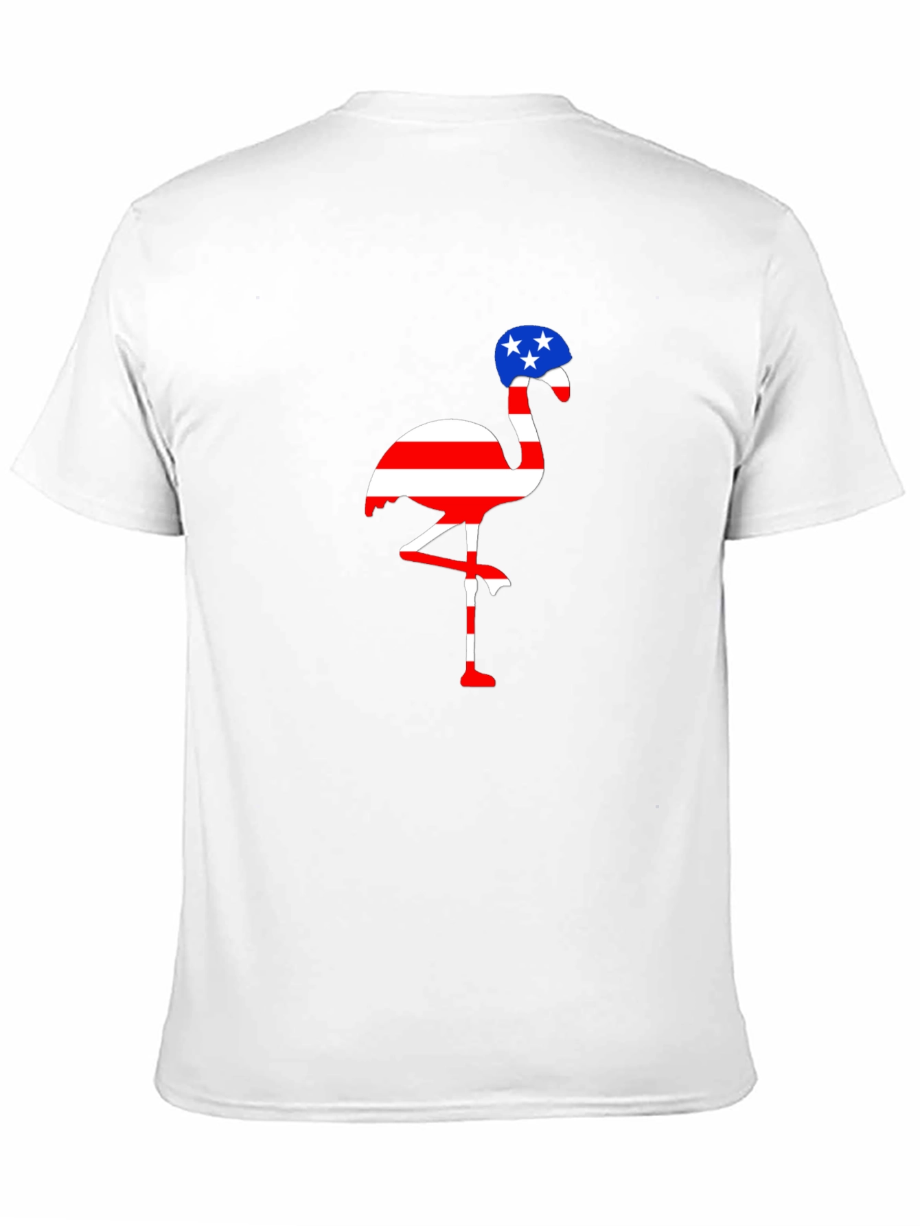 Patriotic Flamingo T-Shirt American Flag Design