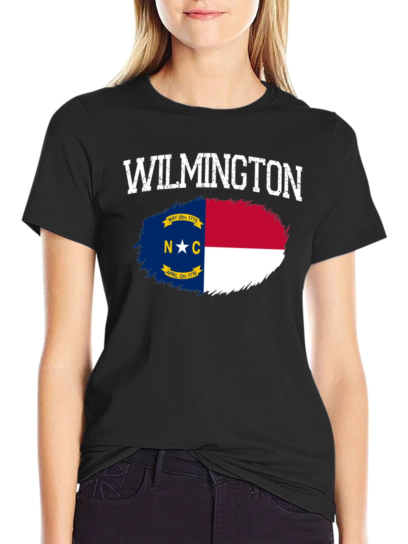 Wilmington North Carolina Flag Graphic T-Shirt