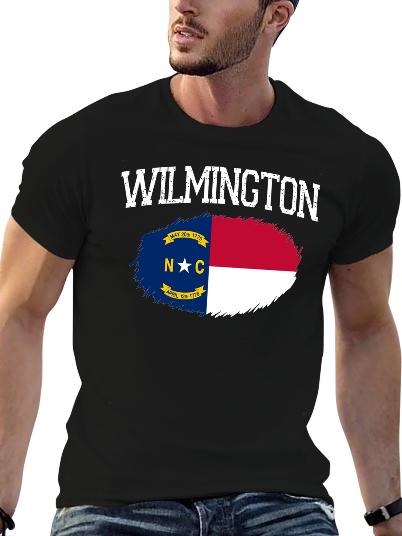 Wilmington North Carolina Flag Graphic T-Shirt
