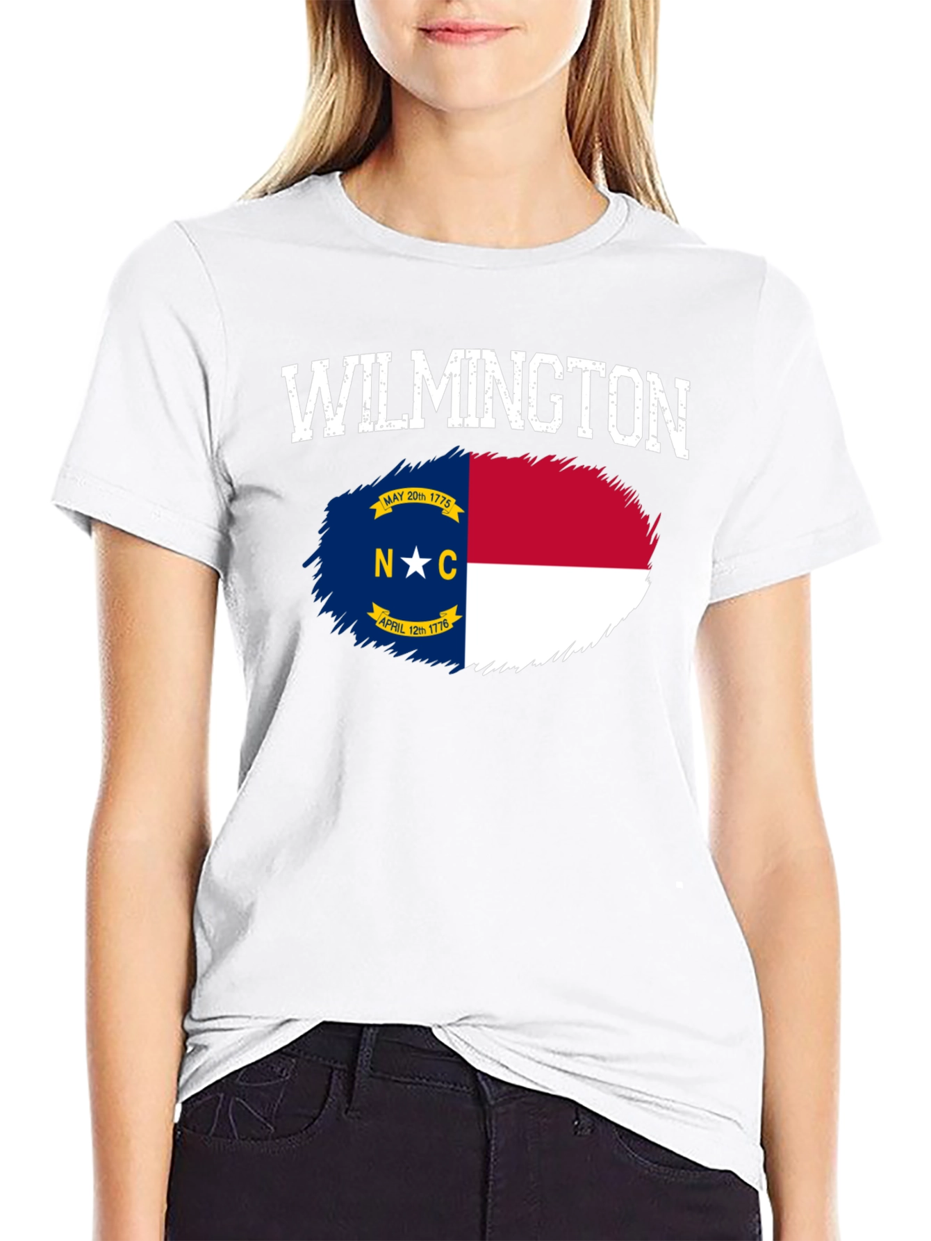 Wilmington North Carolina Flag Graphic T-Shirt