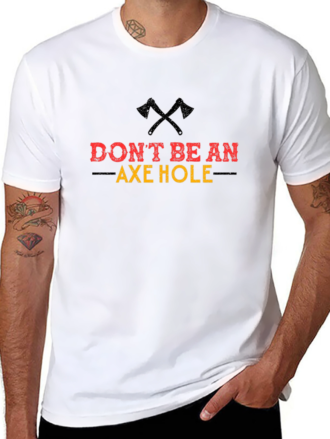 Dont Be An Axe Hole Graphic Tee - Black