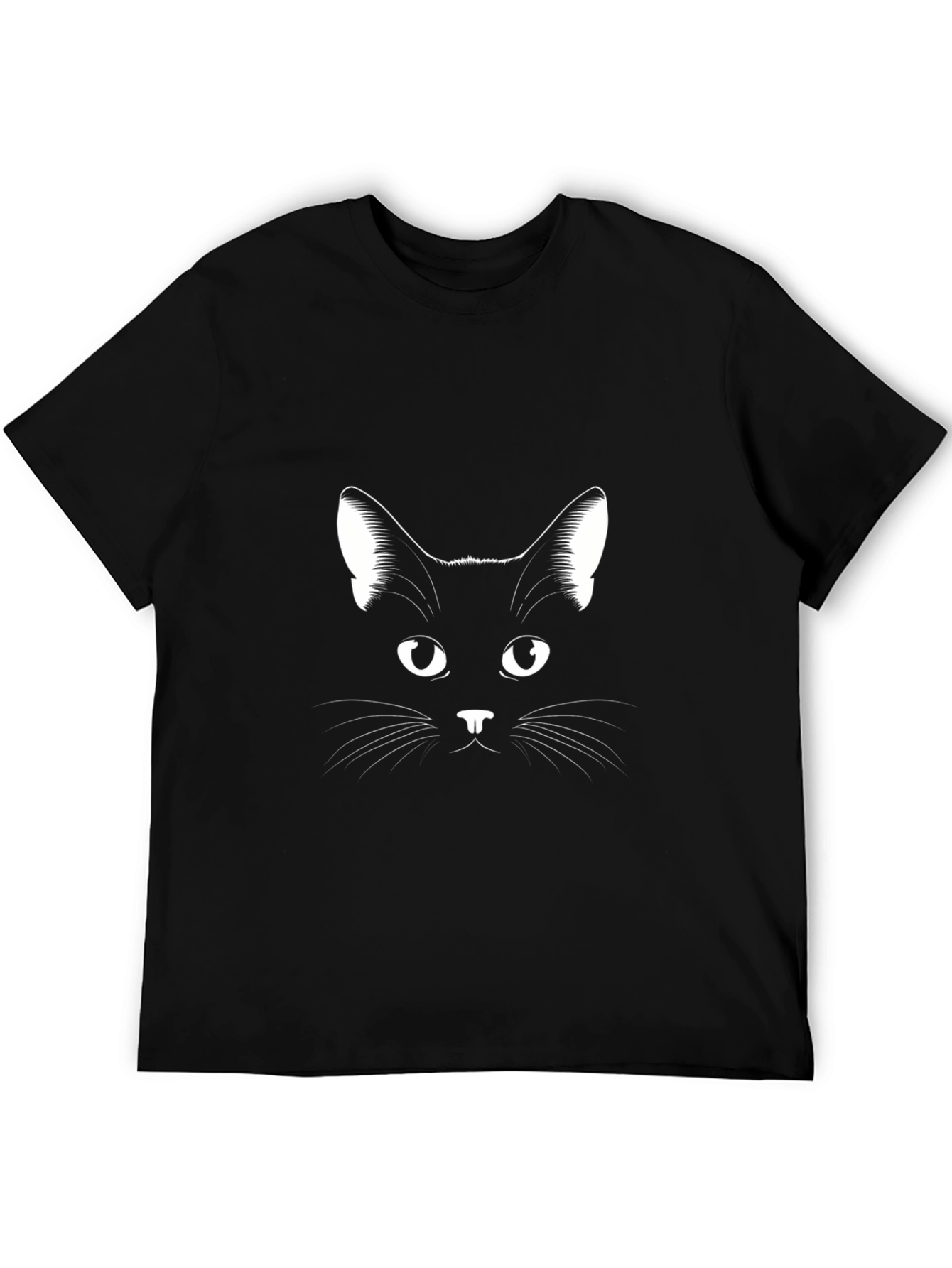 Black Cat Graphic Tee - Stylish Mens T-Shirt