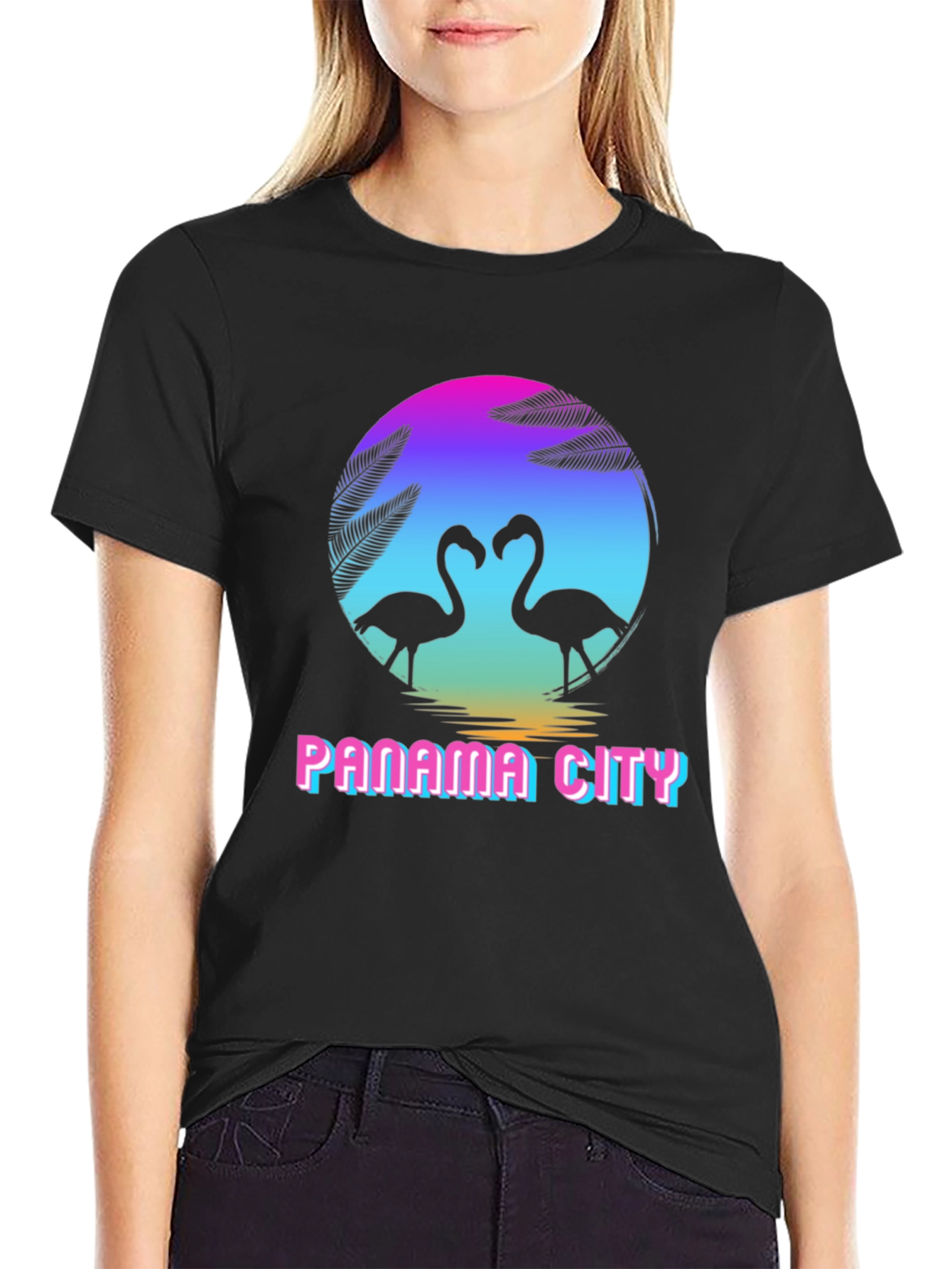 Panama City Retro Flamingo T-Shirt