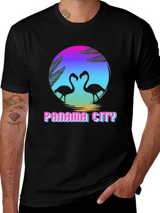 Panama City Retro Flamingo T-Shirt