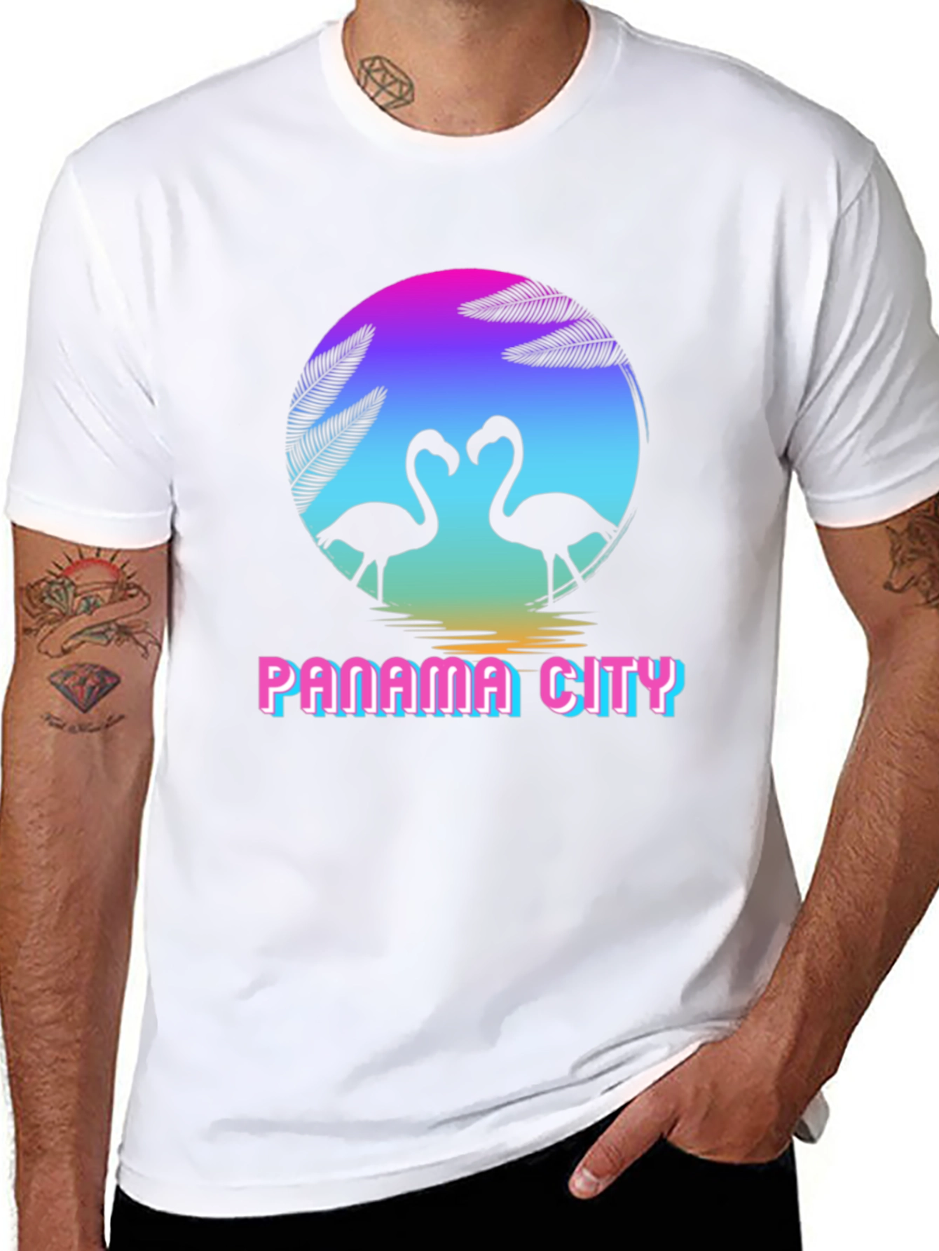Panama City Retro Flamingo T-Shirt
