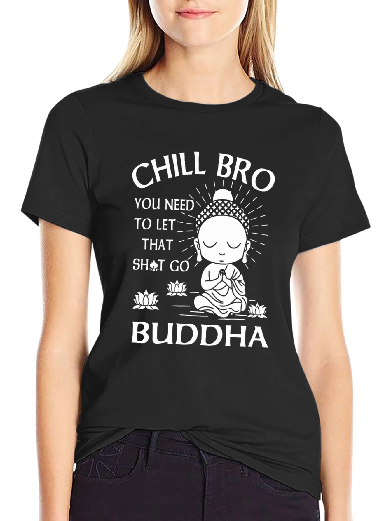 Chill Bro Buddha Graphic T-Shirt - Relaxed Zen Vibes