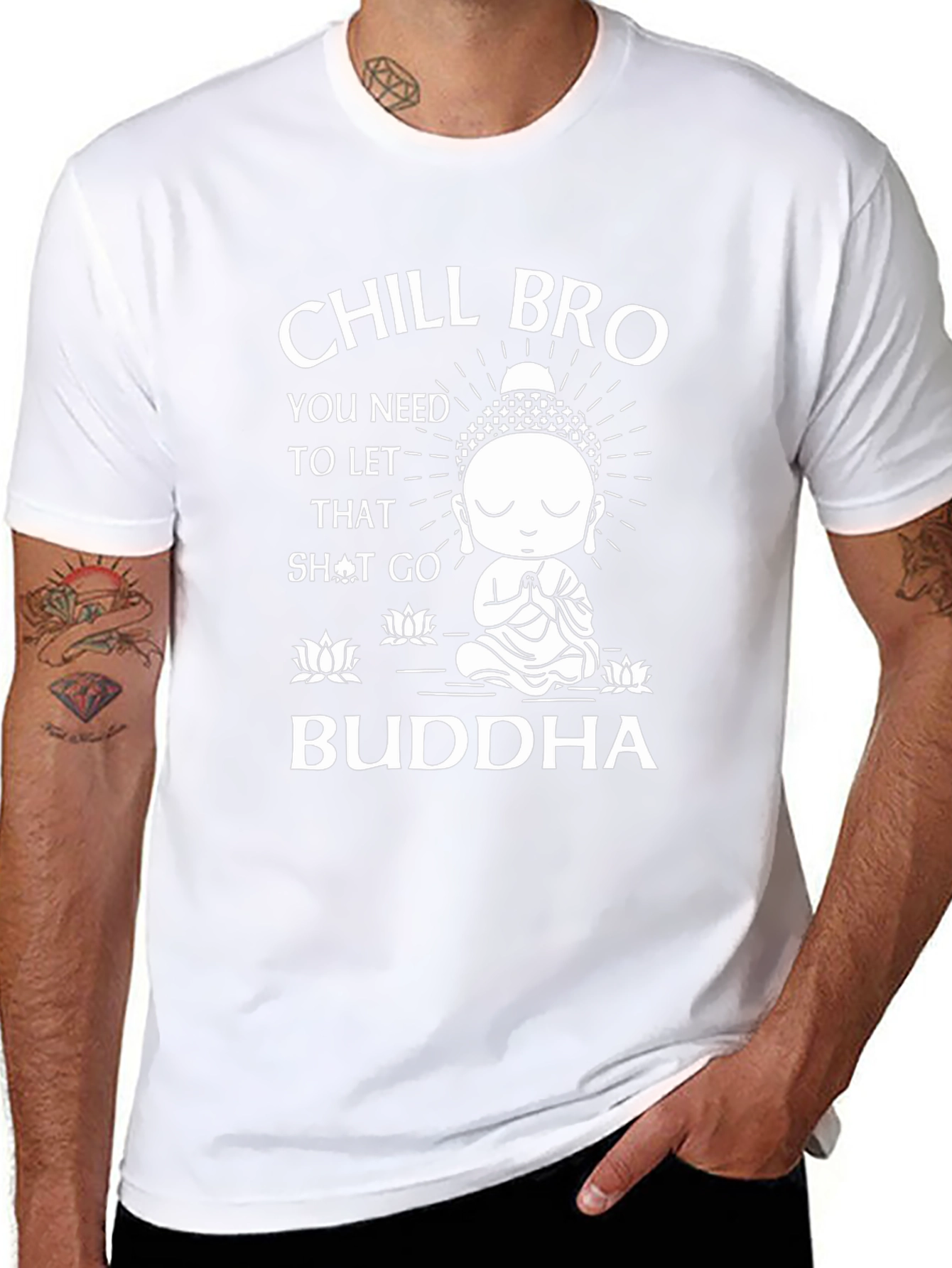 Chill Bro Buddha Graphic T-Shirt - Relaxed Zen Vibes