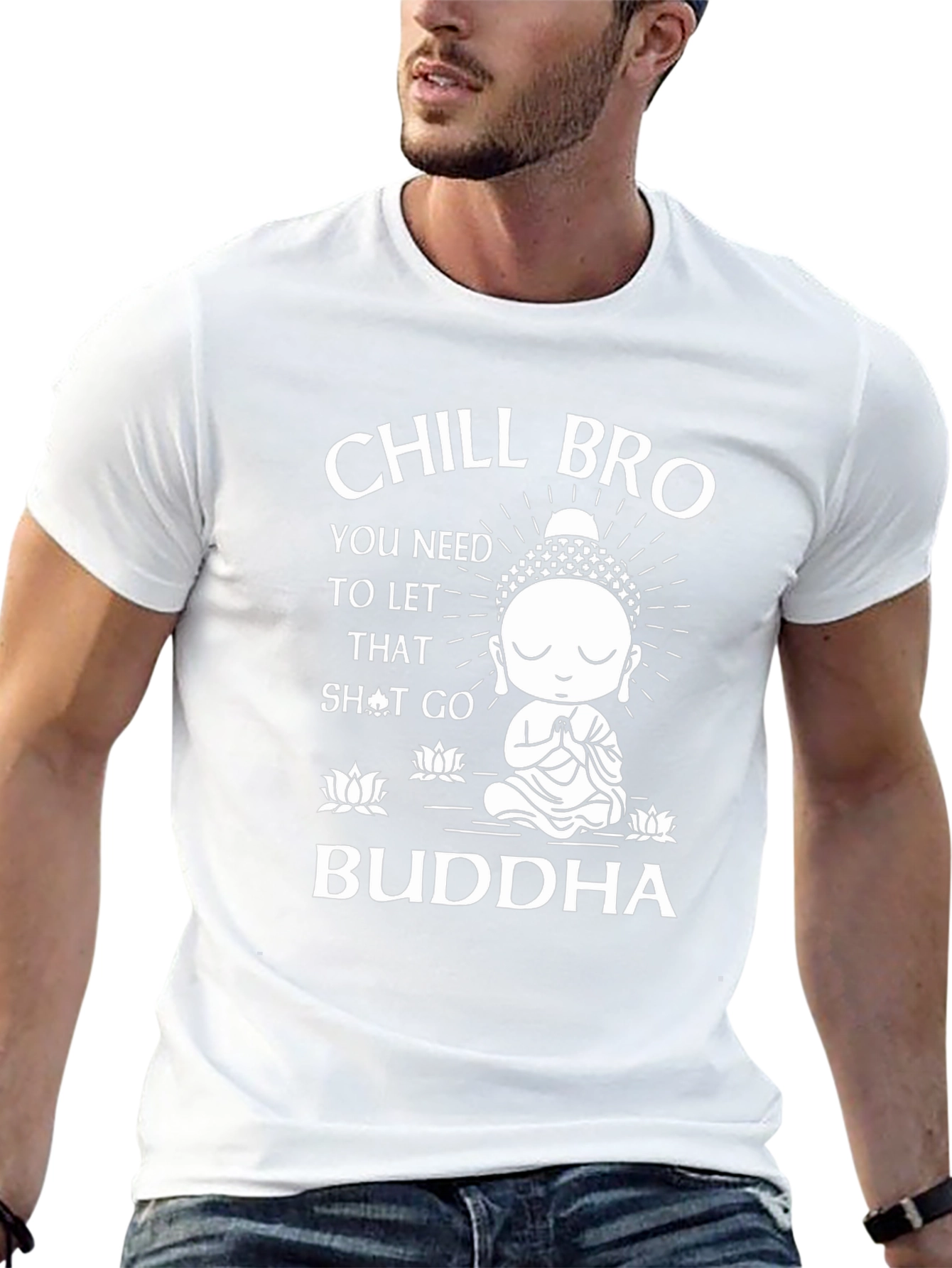 Chill Bro Buddha Graphic T-Shirt - Relaxed Zen Vibes