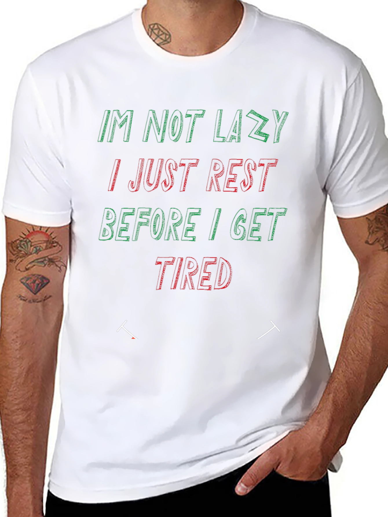 Funny Not Lazy Slogan T-Shirt