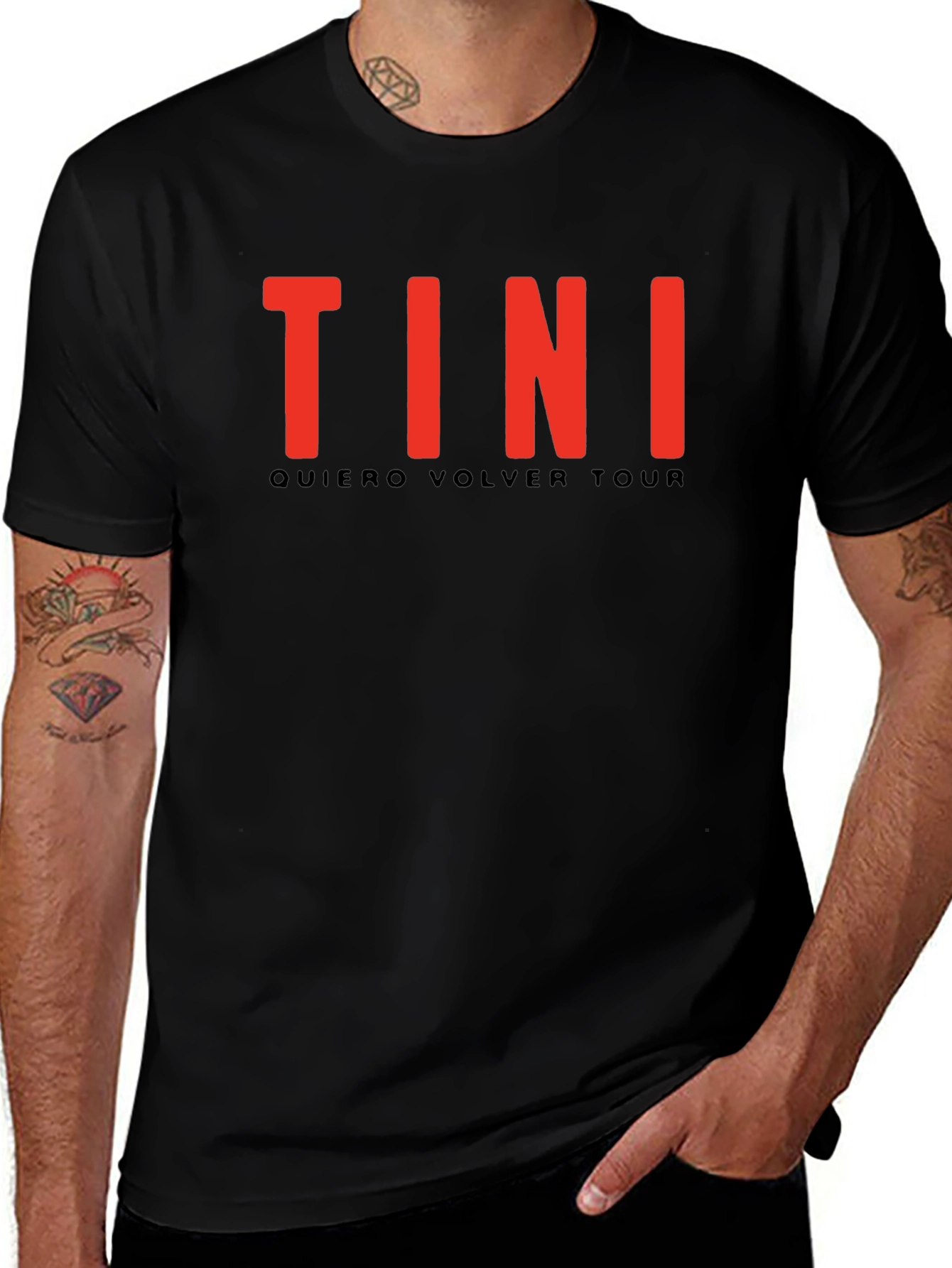 TINI Quiero Volver Tour Black T-Shirt