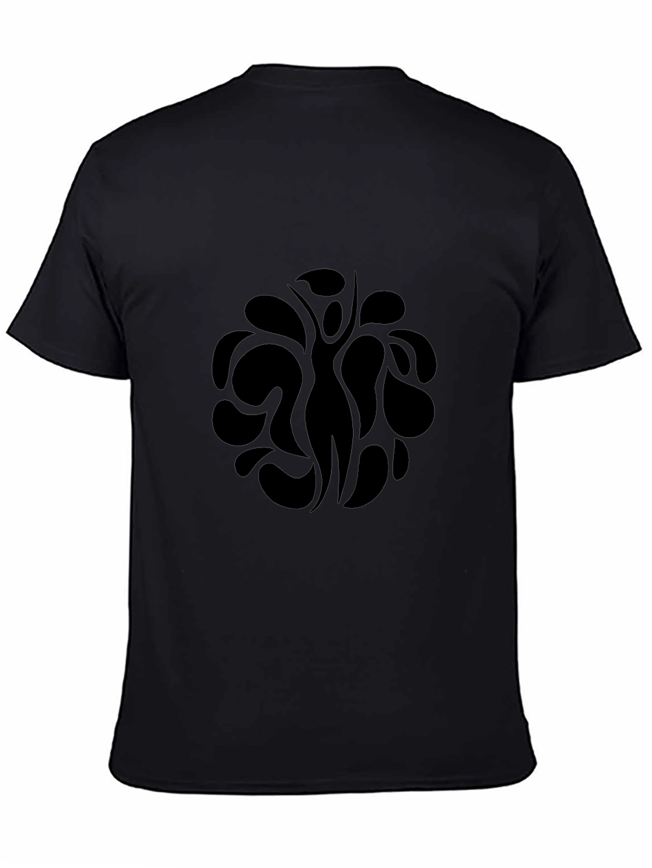 Abstract Human Silhouette Black T-Shirt